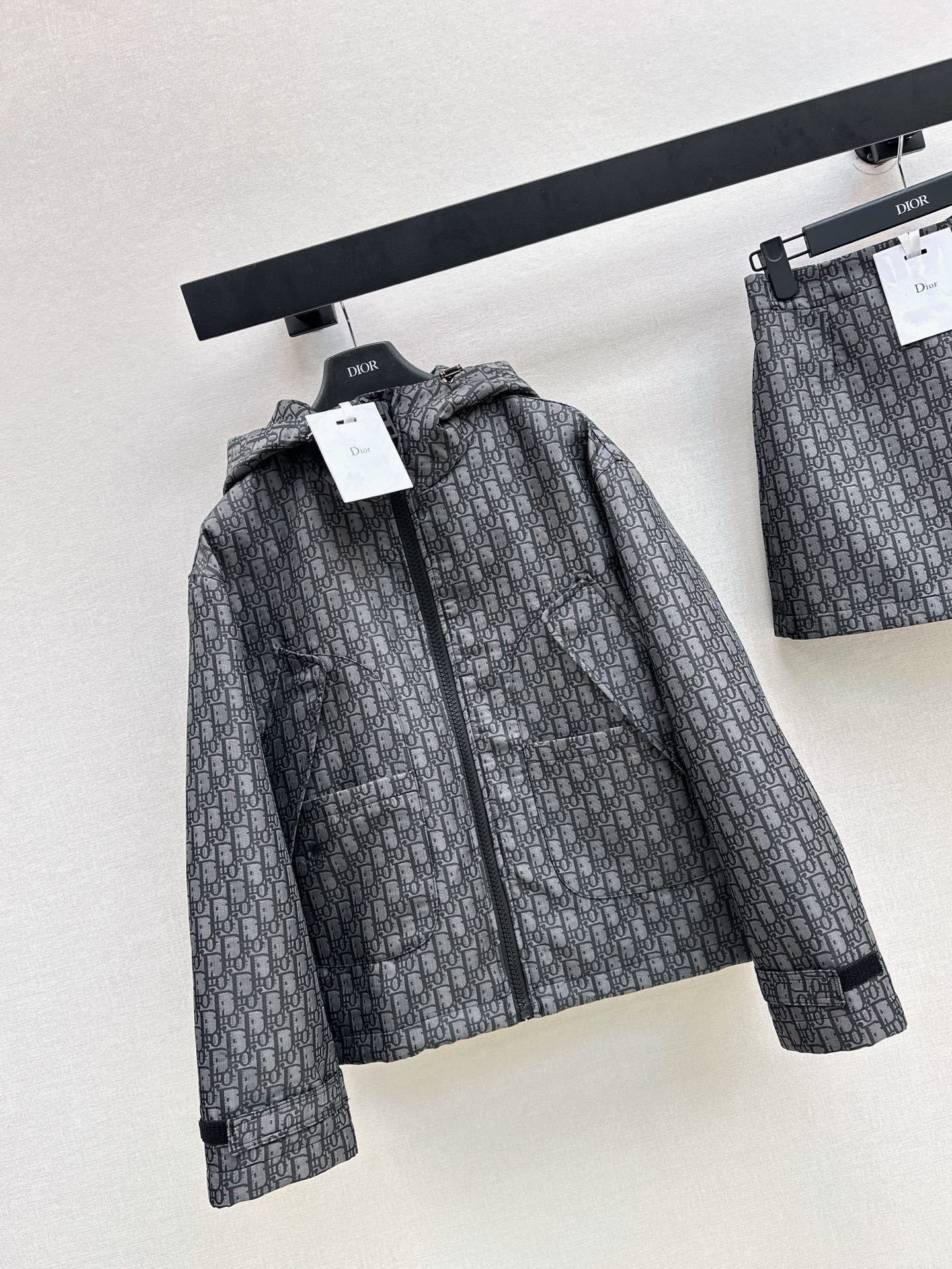 26FW NEW MissD Series Classic Monogram Hooded Jacket 🖤