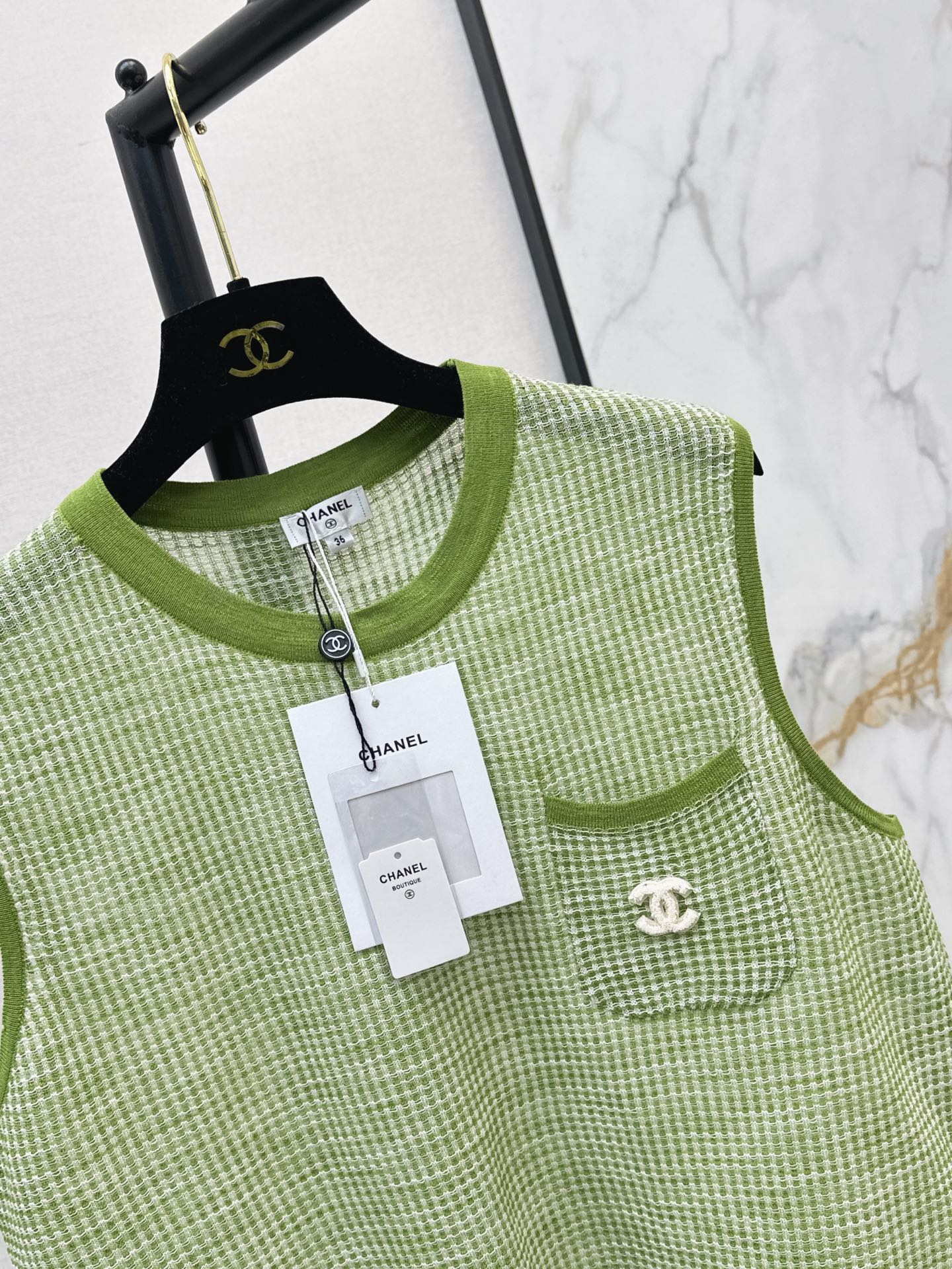 26FW New Vintage-Style Drop-Shoulder Crew-Neck Vest 🖤