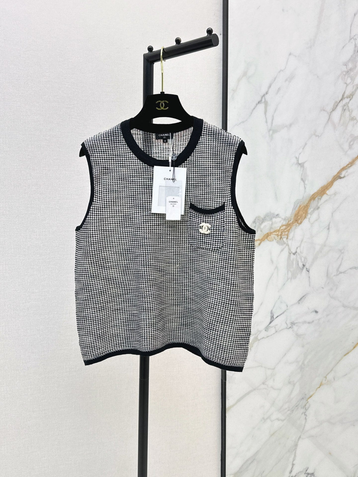 26FW New Vintage-Style Drop-Shoulder Crew-Neck Vest 🖤