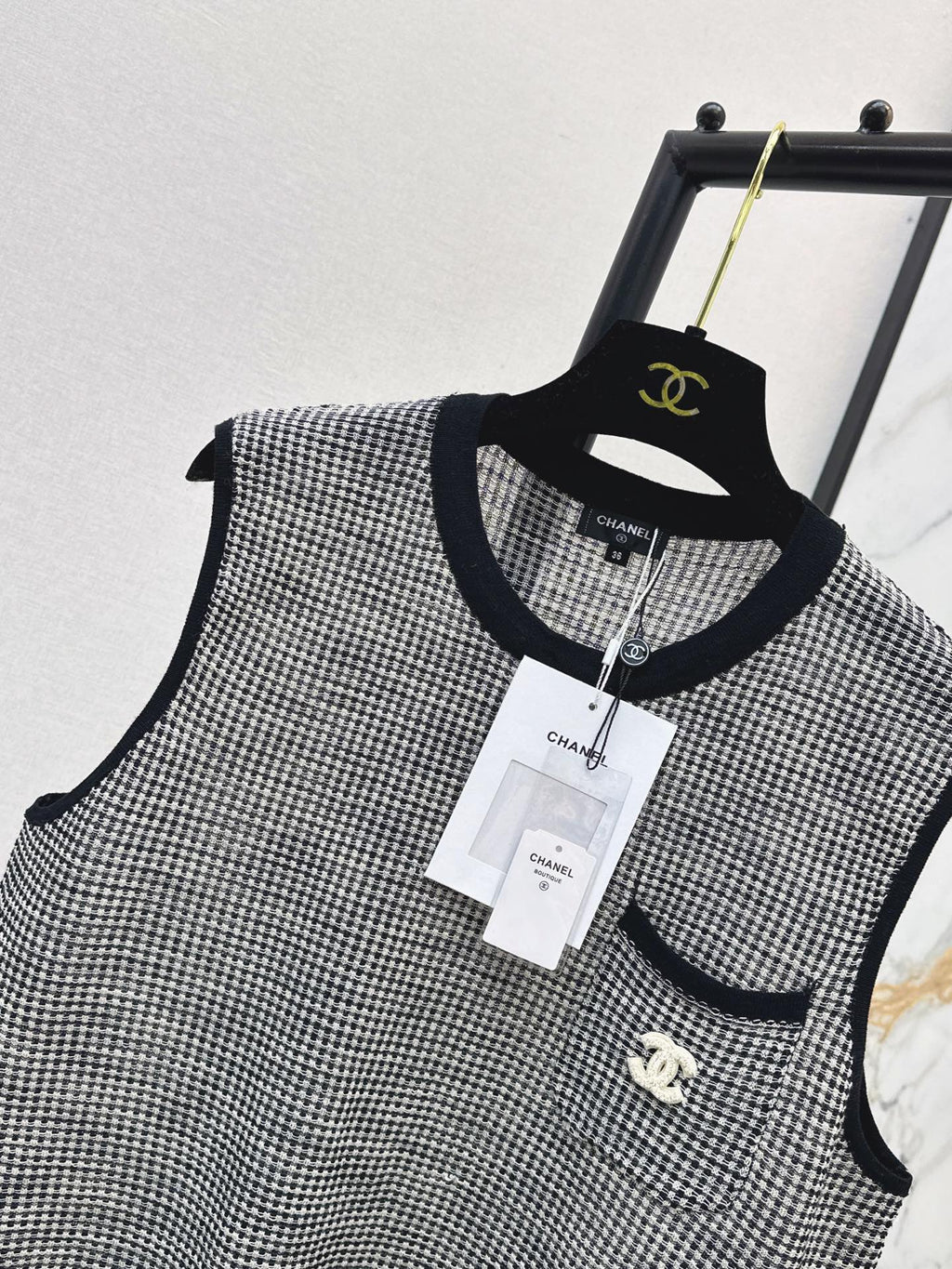 26FW New Vintage-Style Drop-Shoulder Crew-Neck Vest 🖤