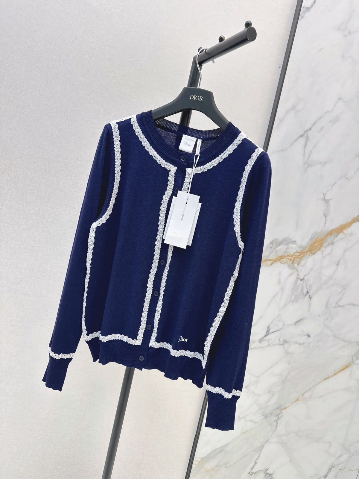 26FW New Garden Series Wool Cardigan with Contrast Trim 🖤