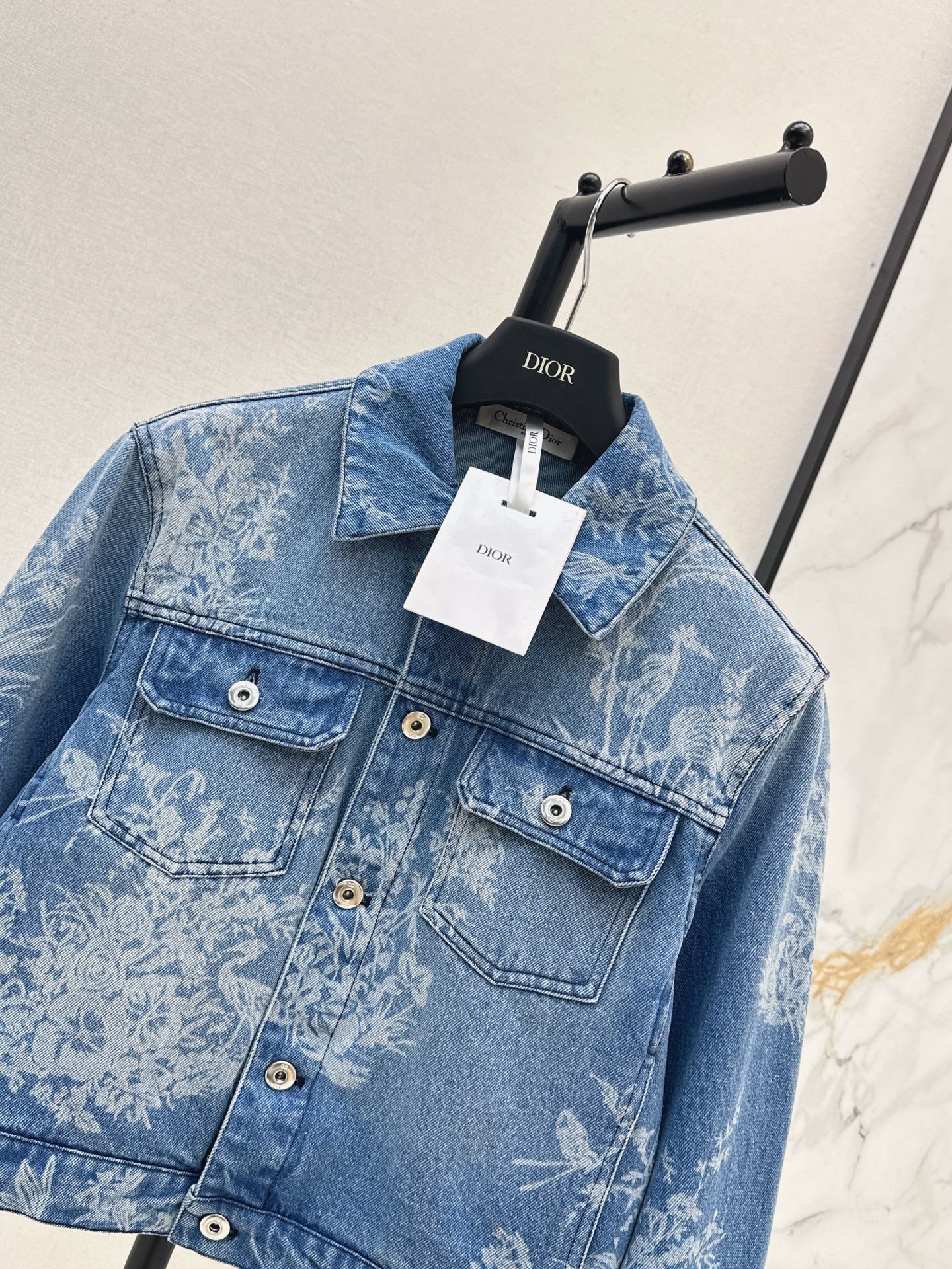 26FW New Jacquard Cropped Denim Jacket 🩵