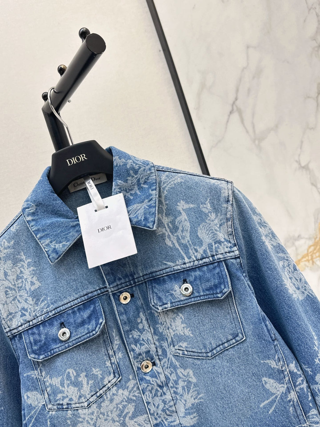 26FW New Jacquard Cropped Denim Jacket 🩵