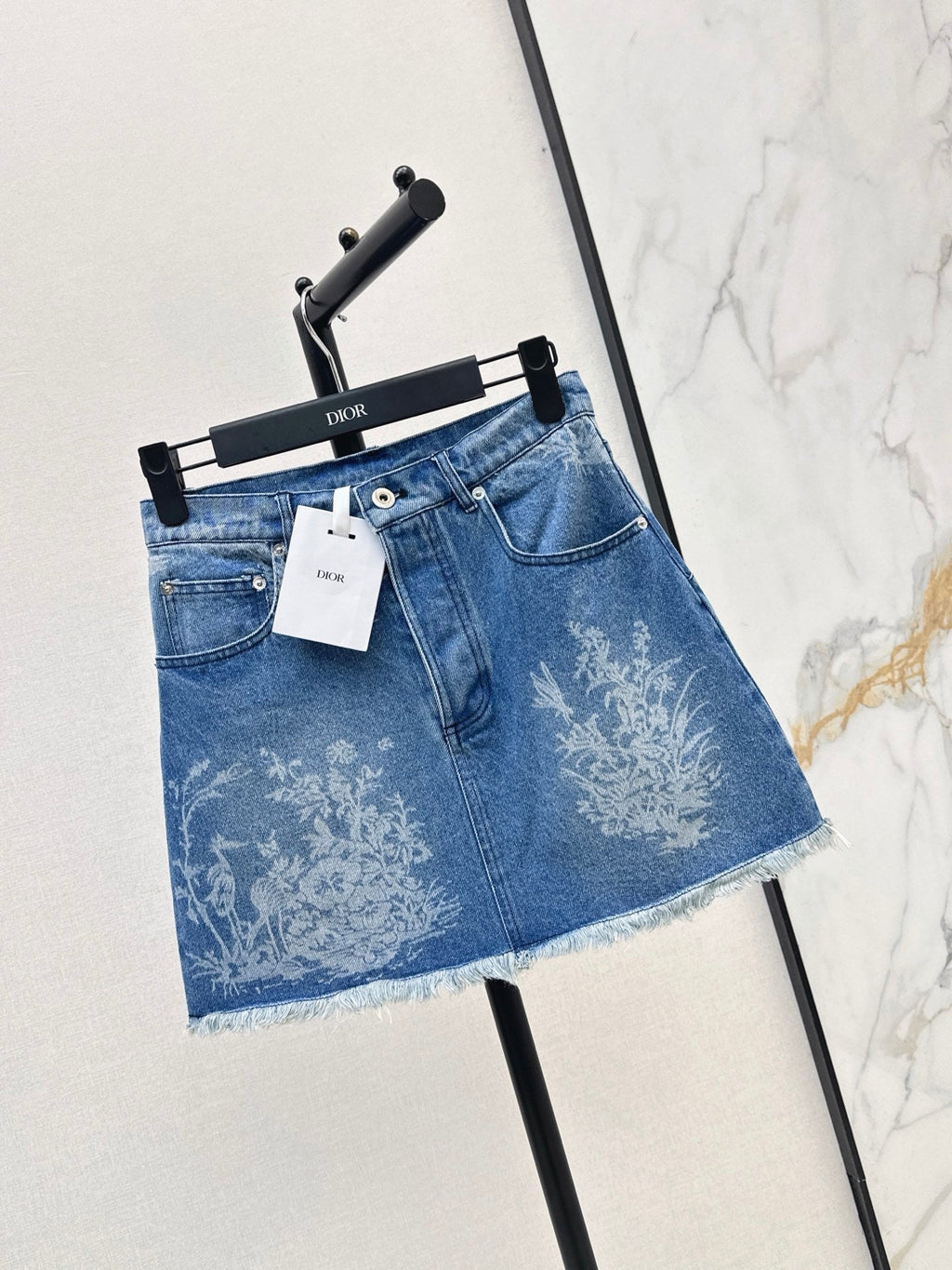 26FW New High-Waisted Jacquard Denim Skirt 🩵