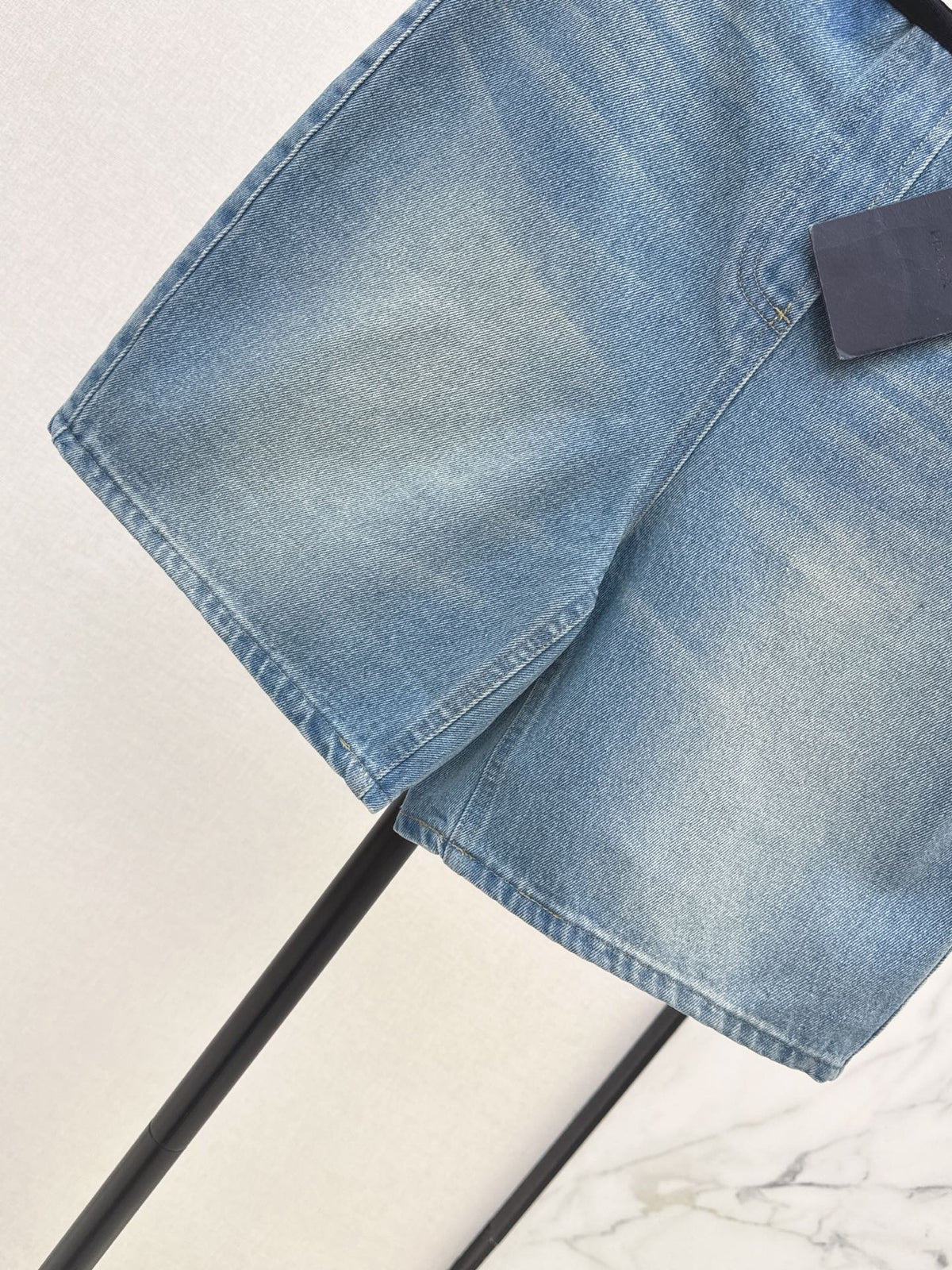 26FW New High-Waisted Denim Bermuda Shorts 🩵