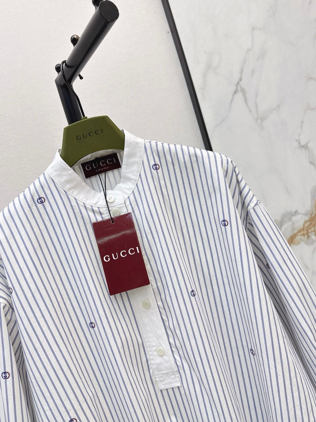 🔥Highest Quality🔥 26FW New Striped Print Loose-Fit Collared Shirt 🩵