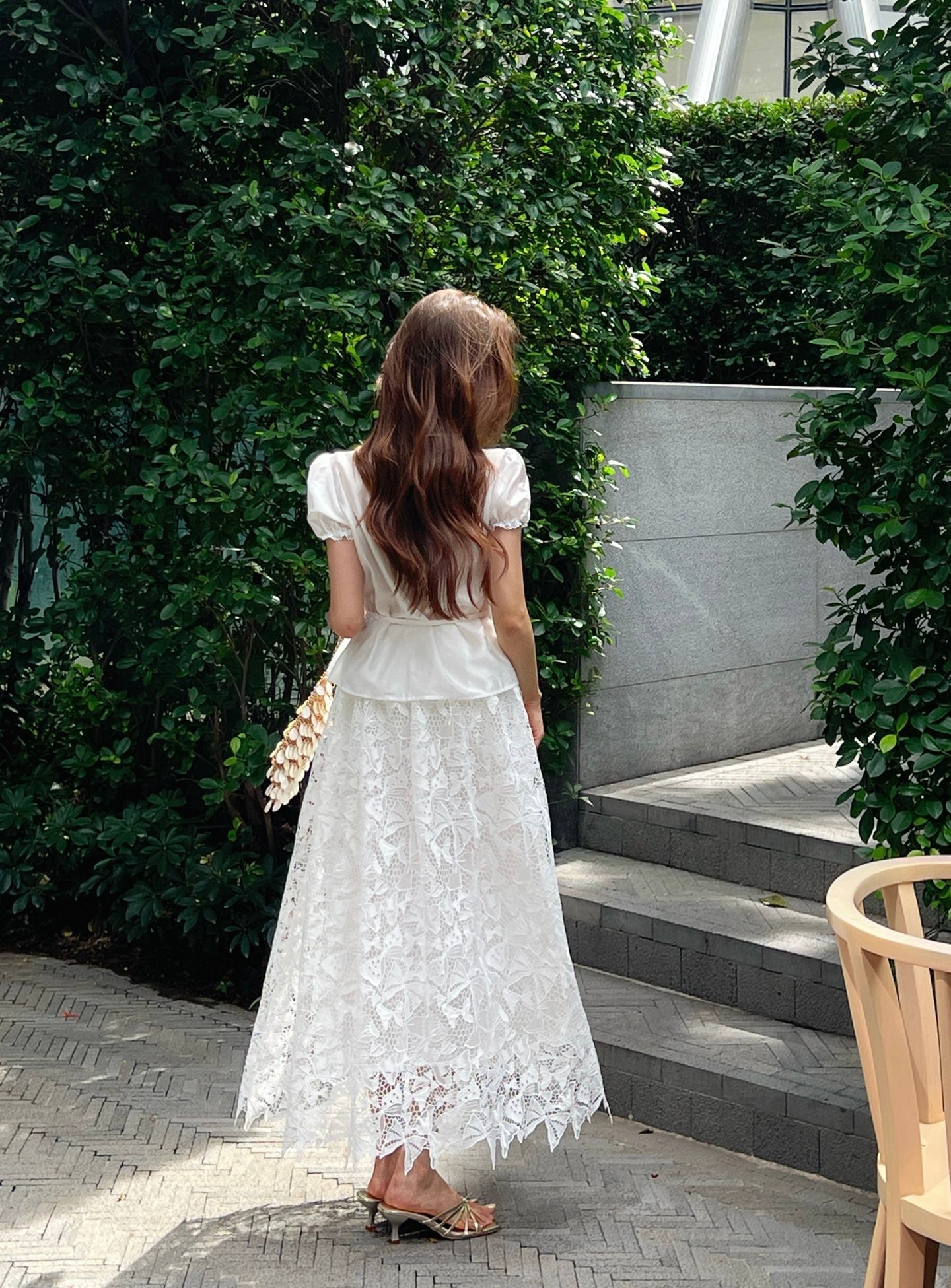 26FW New Water-Soluble Floral Embroidery Skirt 🖤