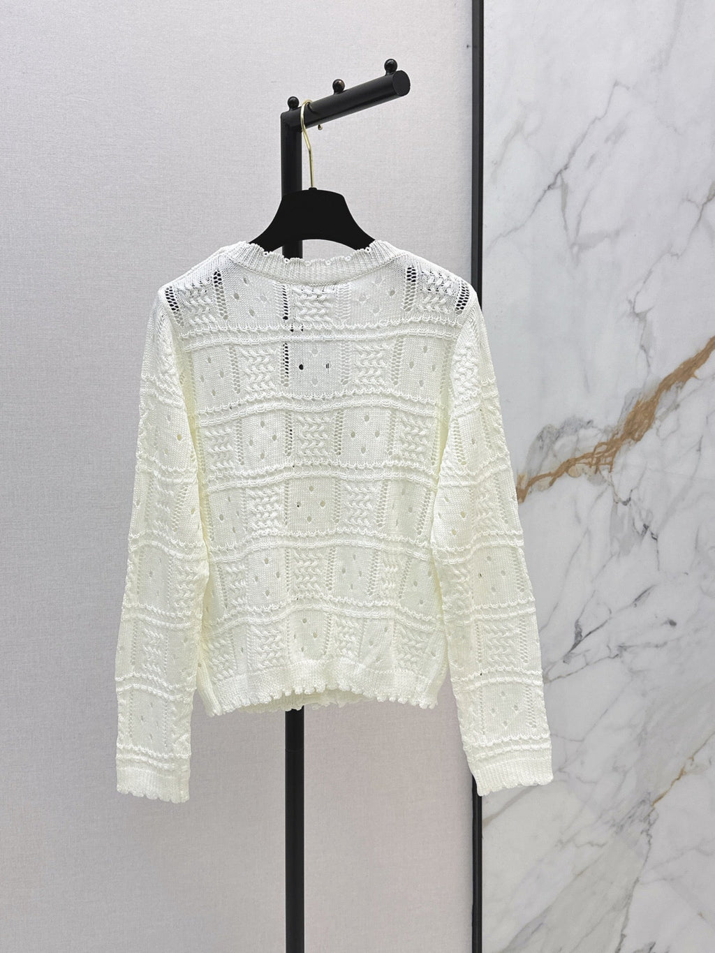 26FW New Textured Jacquard V-Neck Knit Cardigan 🤍