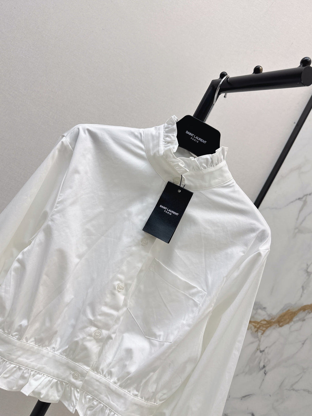 🔥Highest Quality🔥 26FW New Lettuce-Edge Stand-Collar Shirt 🤍