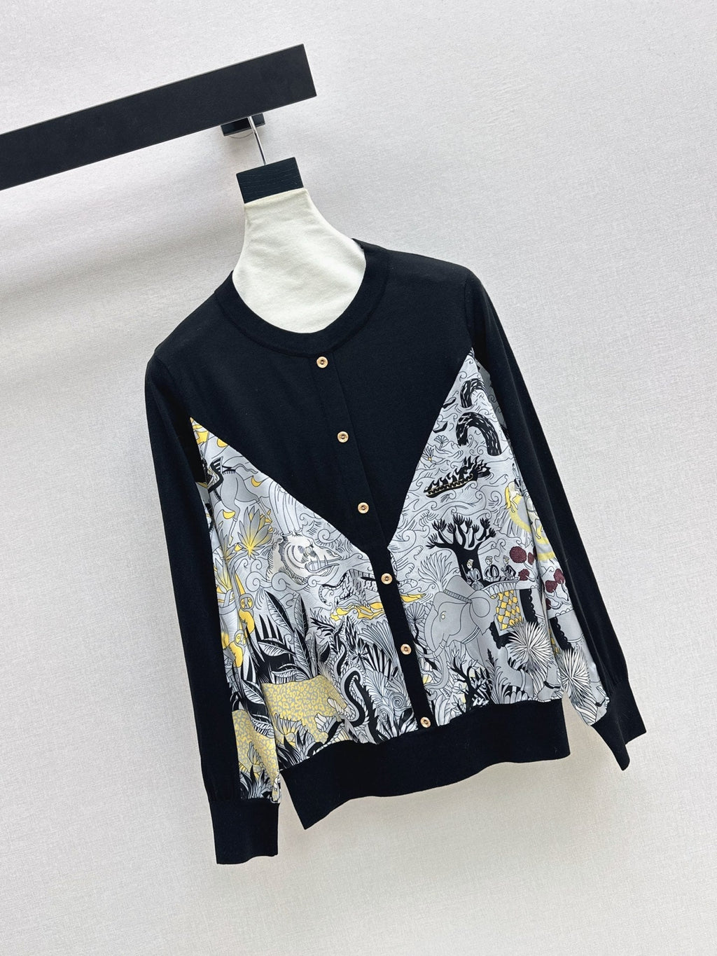 26FW New Printed Panel Knit Cardigan 🖤