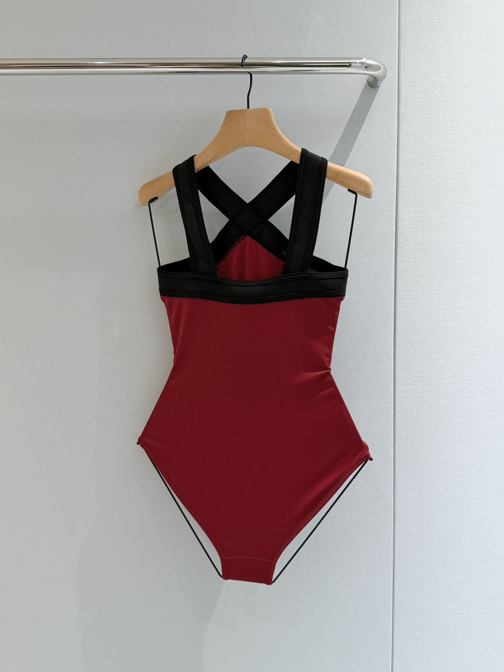 26FW New Dark Red One-Piece Swimsuit👙