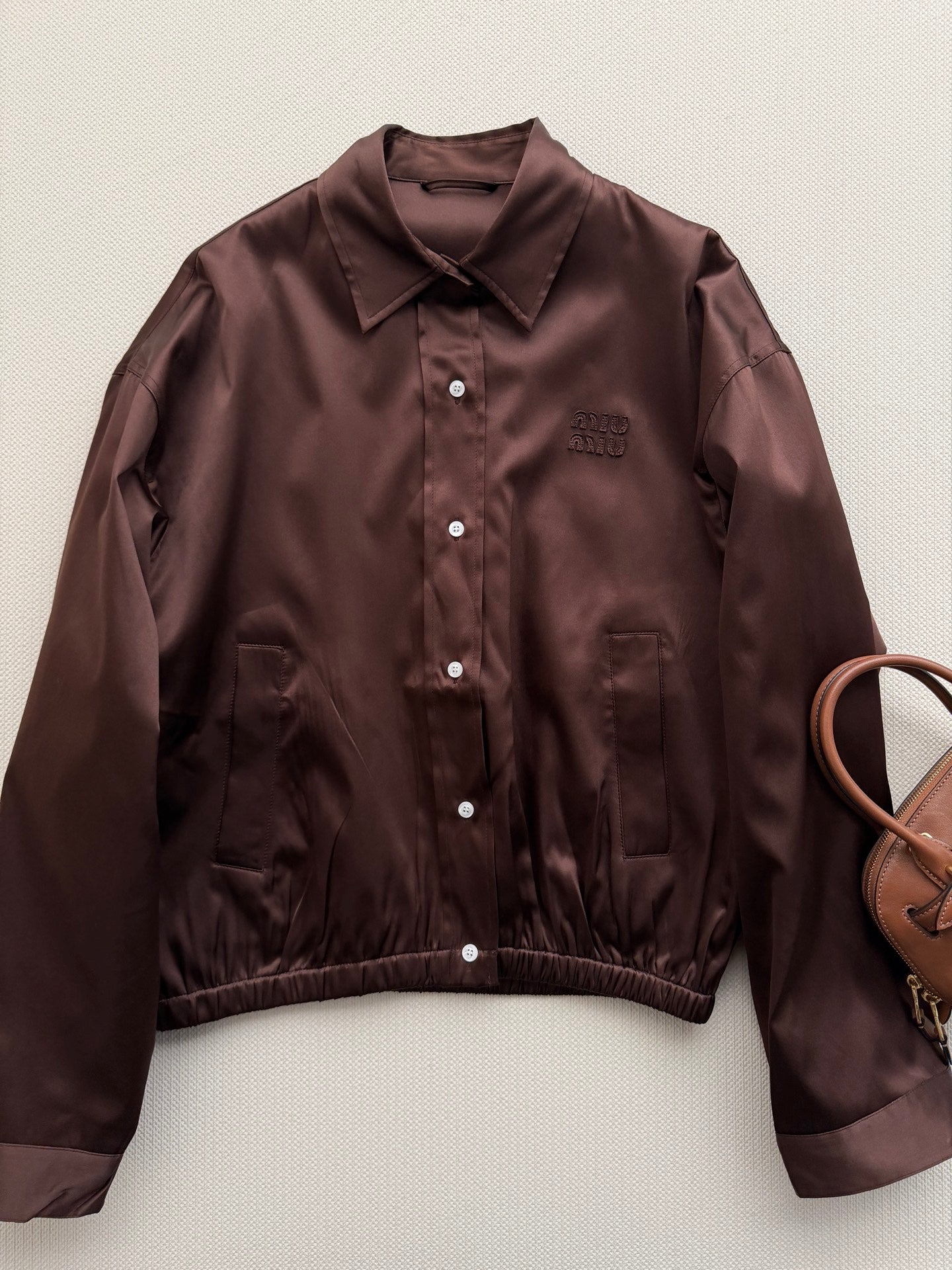 26FW New Chocolate Brown Silk Jacket