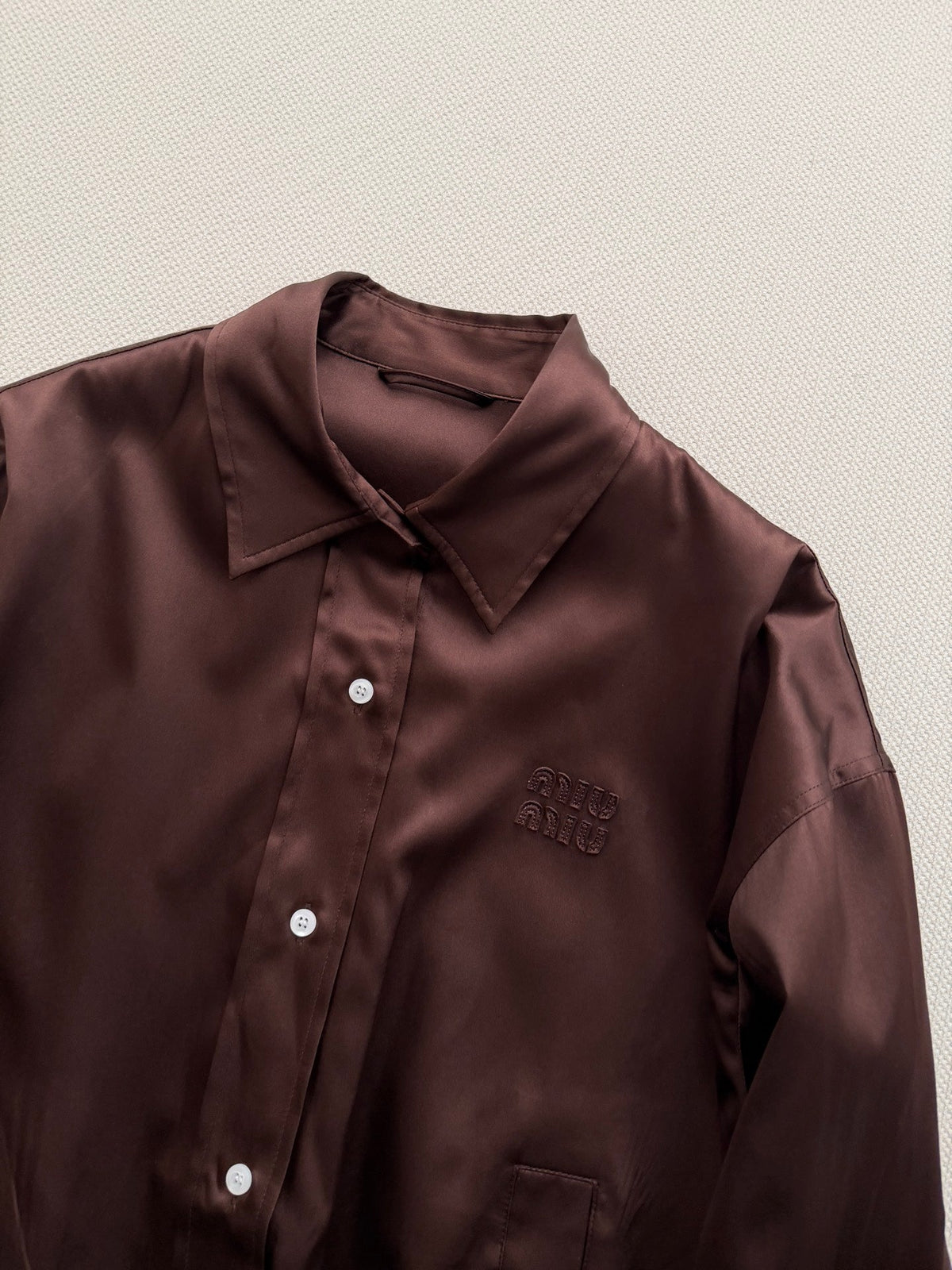26FW New Chocolate Brown Silk Jacket