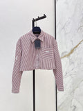 26FW New Cropped Striped Shirt 💕