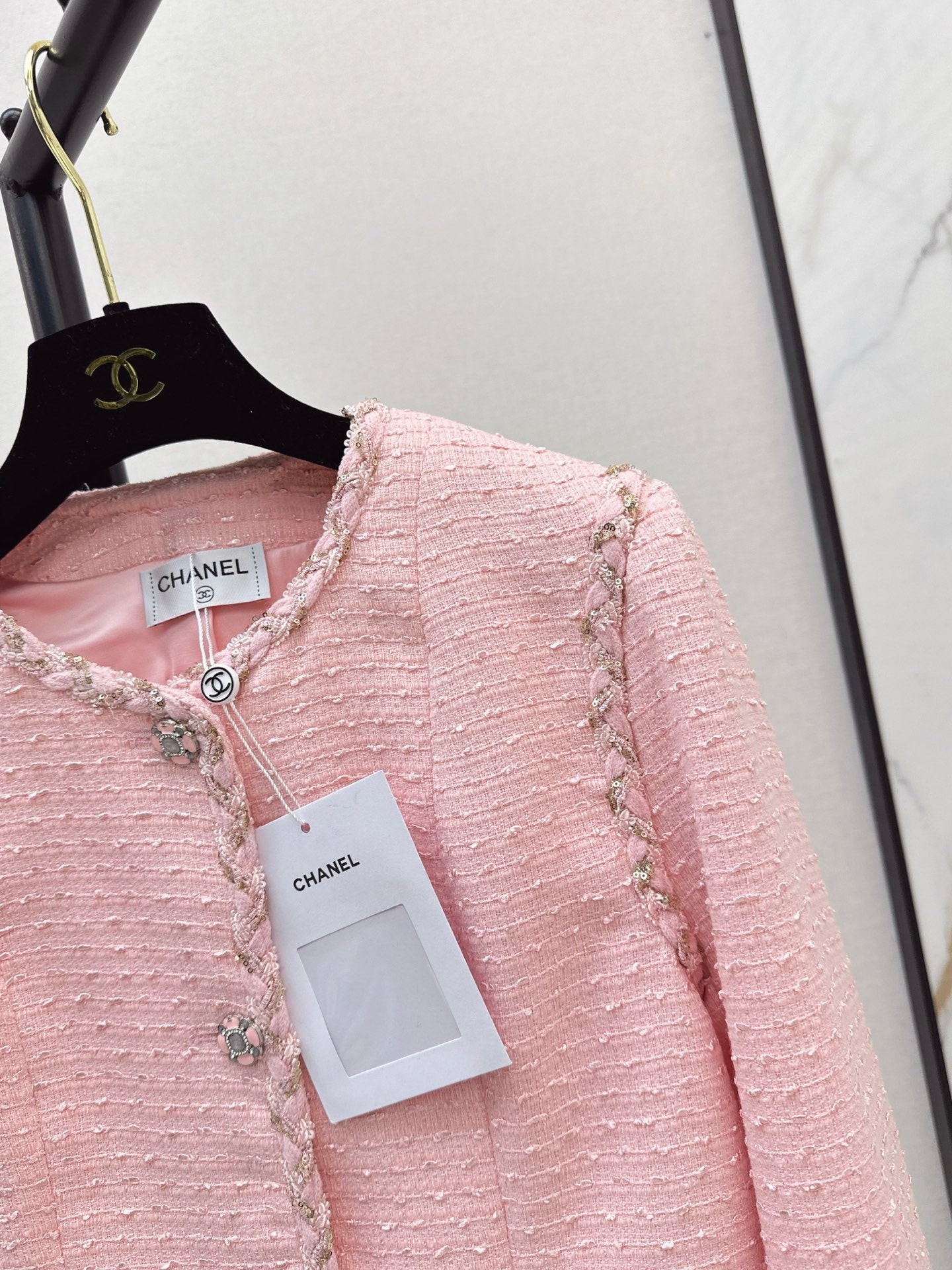 26FW New Cropped Jacket with Woven Trim 🤍