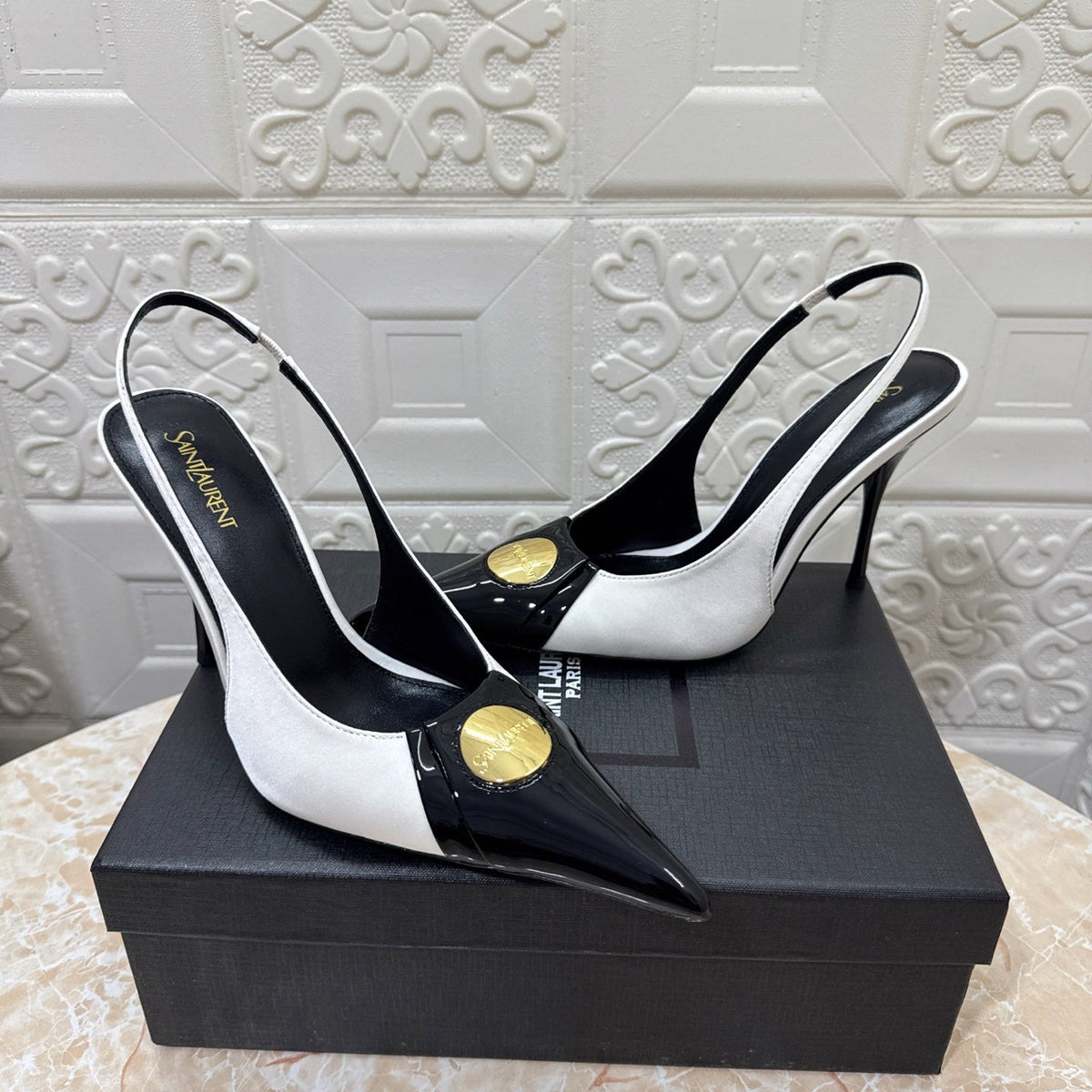26FW New YSL Logo High Heels 👠(height: 10.5cm)