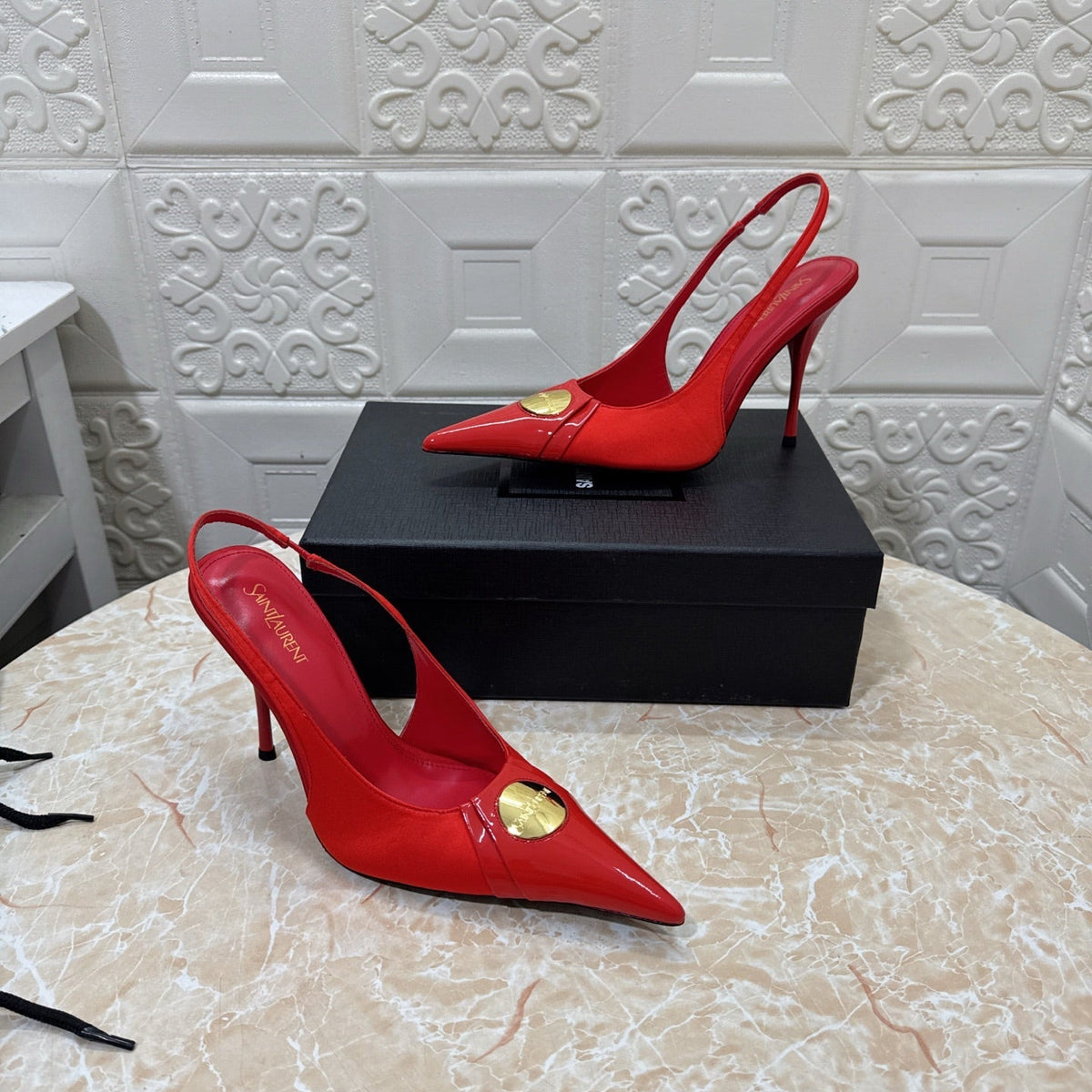26FW New YSL Logo High Heels 👠(height: 10.5cm)