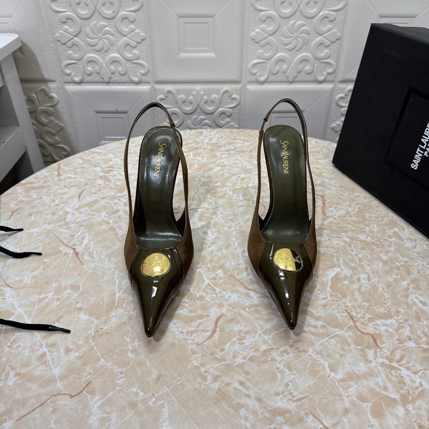 26FW New YSL Logo High Heels 👠(height: 10.5cm)