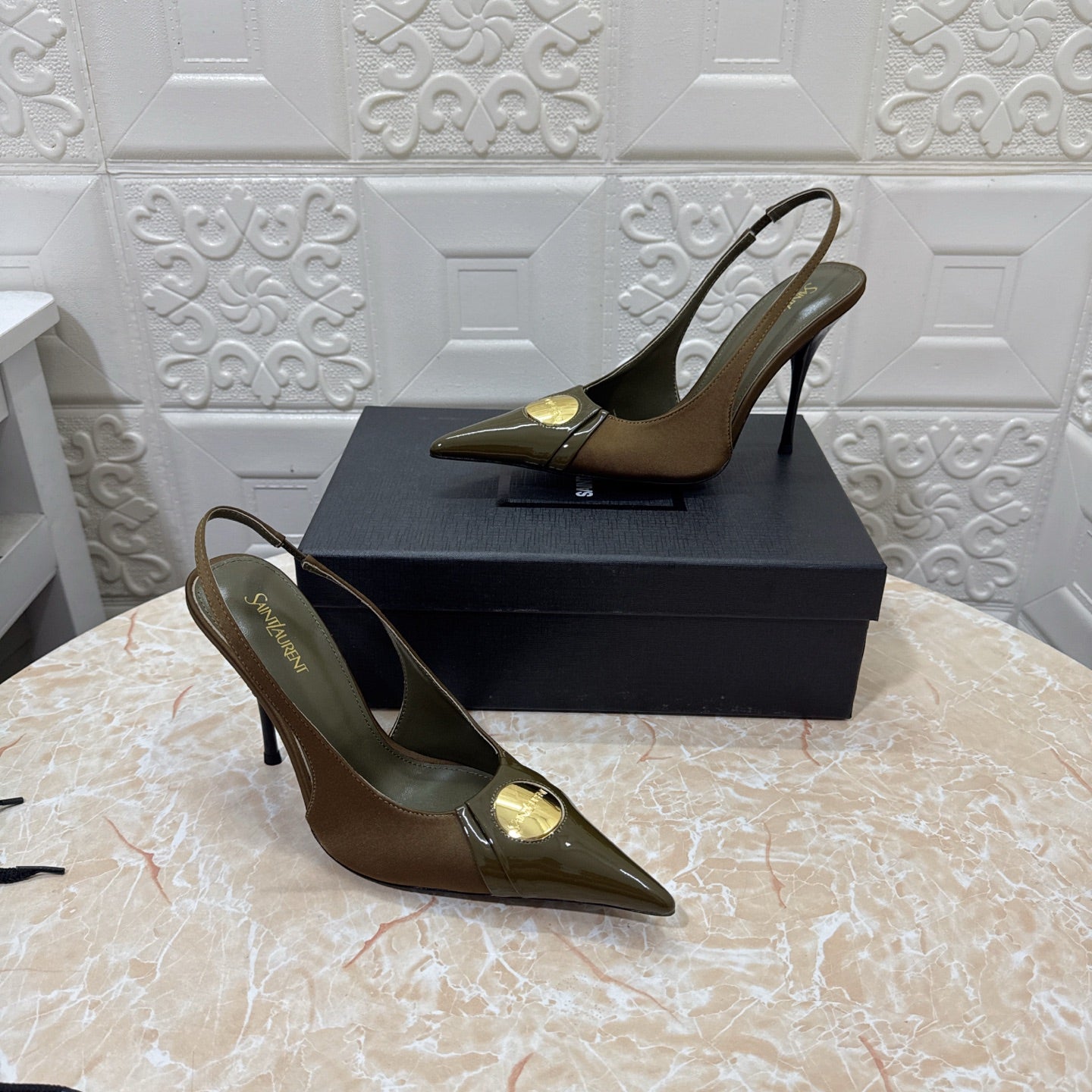 26FW New YSL Logo High Heels 👠(height: 10.5cm)