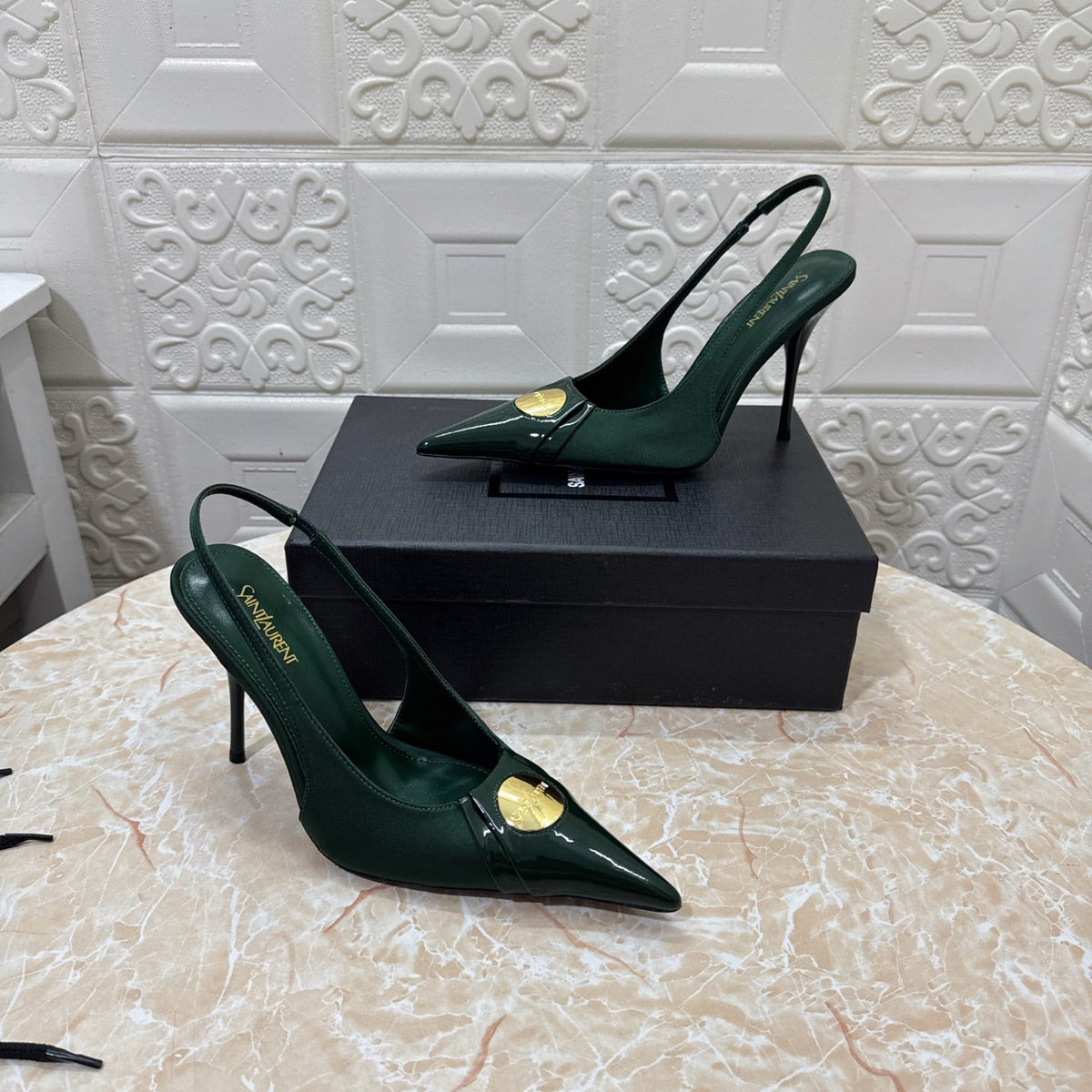 26FW New YSL Logo High Heels 👠(height: 10.5cm)