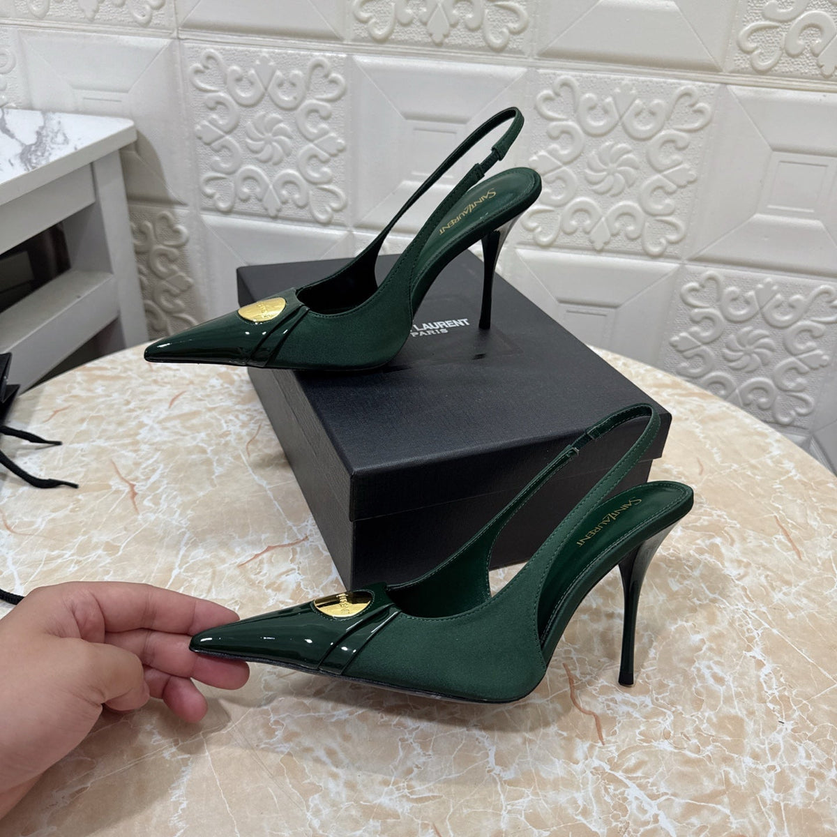 26FW New YSL Logo High Heels 👠(height: 10.5cm)