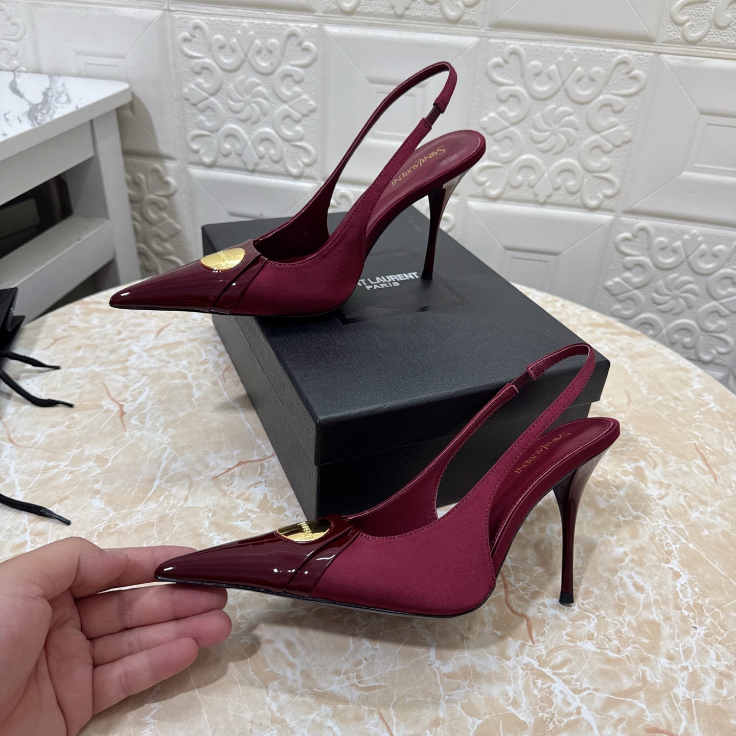 26FW New YSL Logo High Heels 👠(height: 10.5cm)