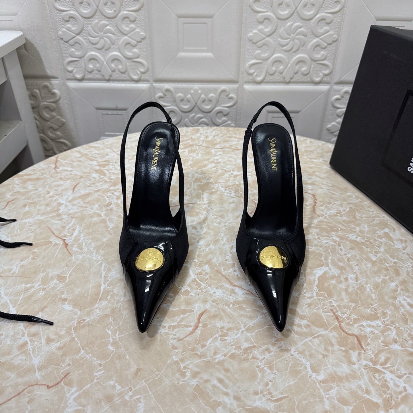 26FW New YSL Logo High Heels 👠(height: 10.5cm)