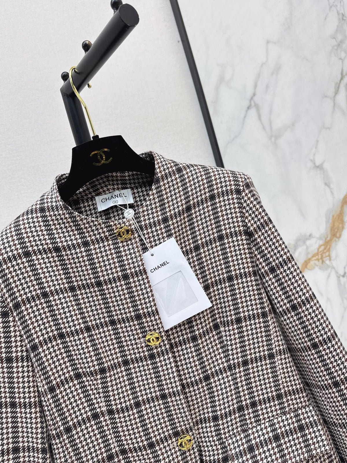 26FW New Plaid Crew-Neck Knit Jacket 🤎
