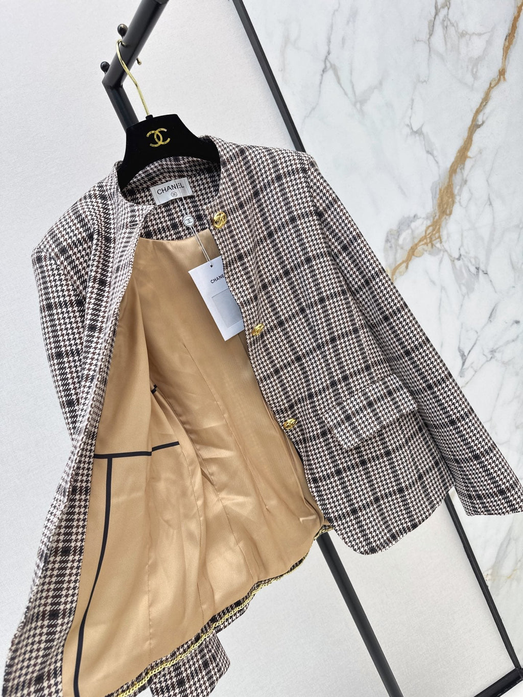 26FW New Plaid Crew-Neck Knit Jacket 🤎