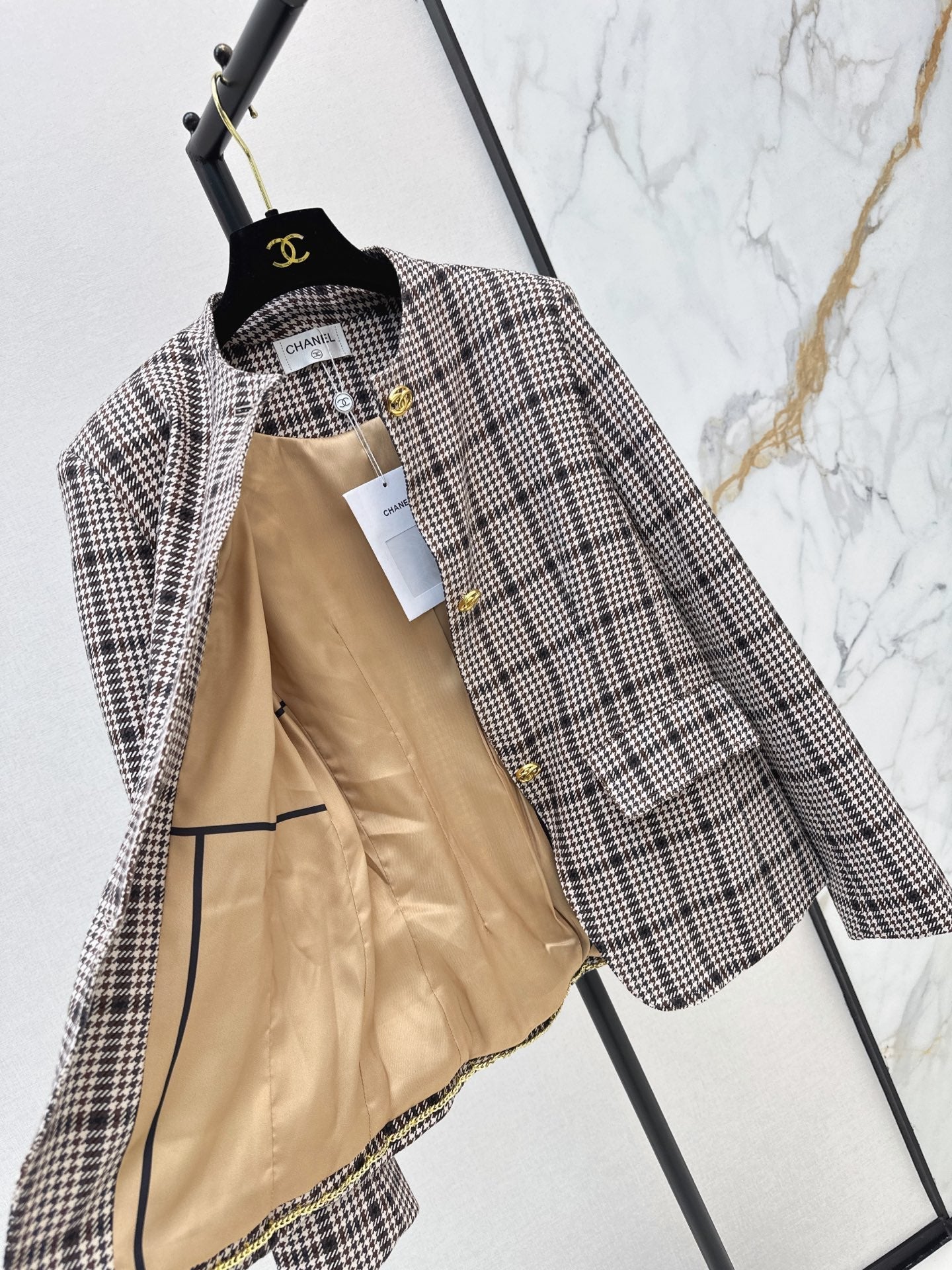 26FW New Plaid Crew-Neck Knit Jacket 🤎