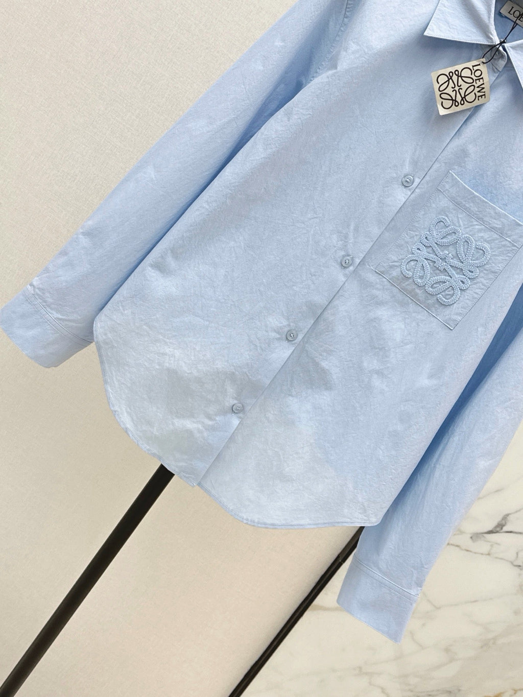26FW New Classic Logo Embroidered Collared Shirt 🩵