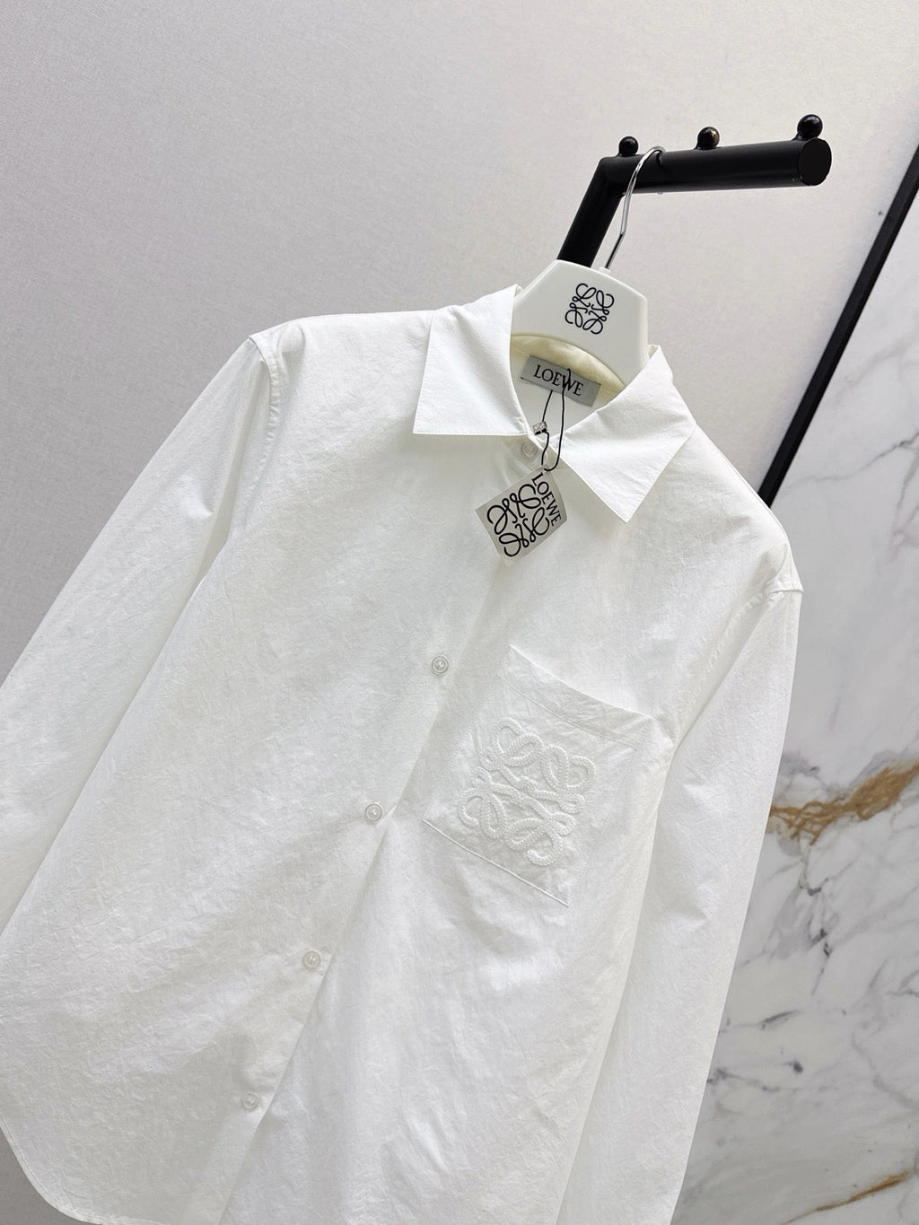 26FW New Classic Logo Embroidered Collared Shirt 🩵