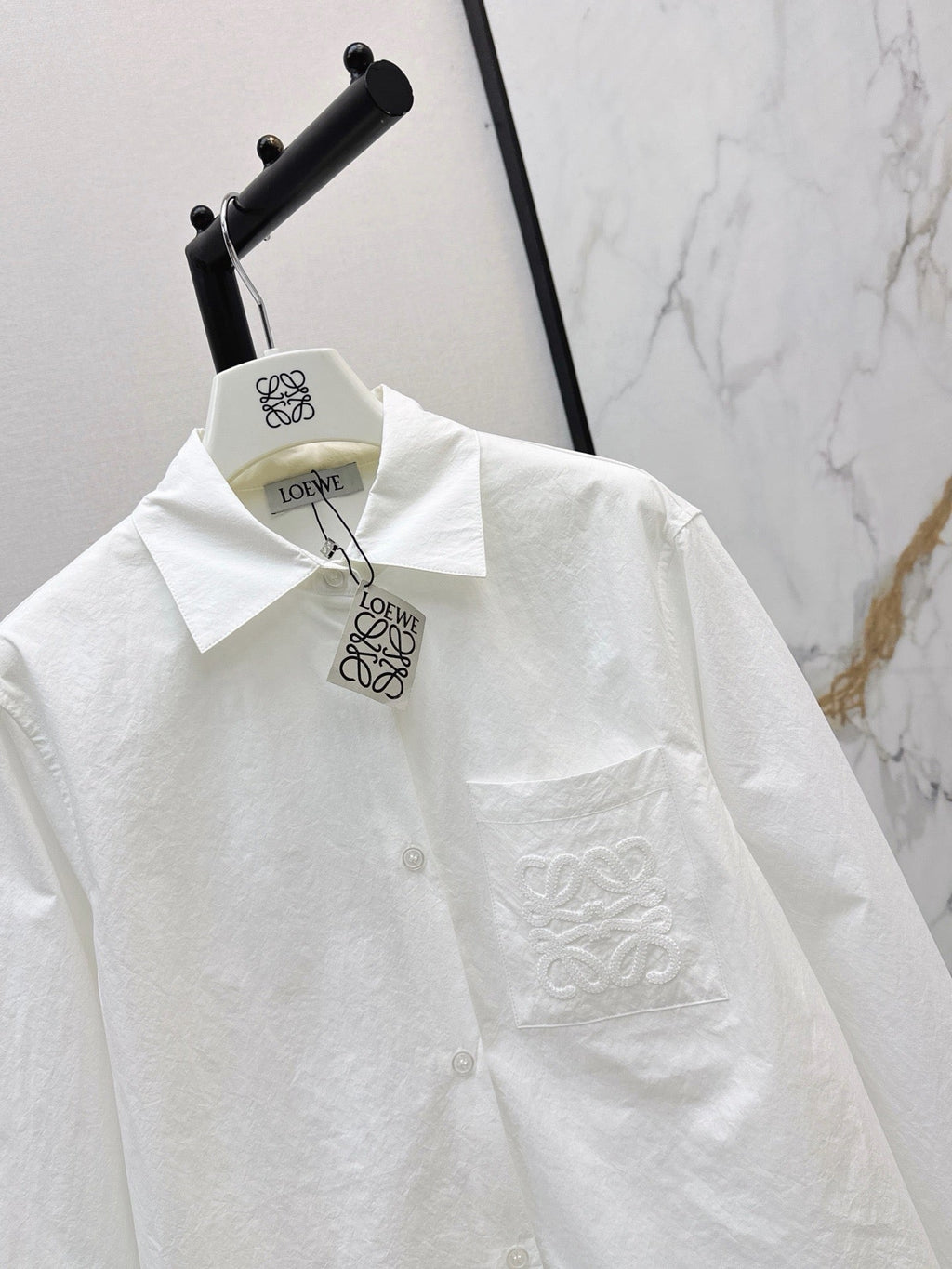 26FW New Classic Logo Embroidered Collared Shirt 🩵