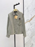 26FW New Denim Shirt with Contrasting Letter Logo Embroidery 🤍