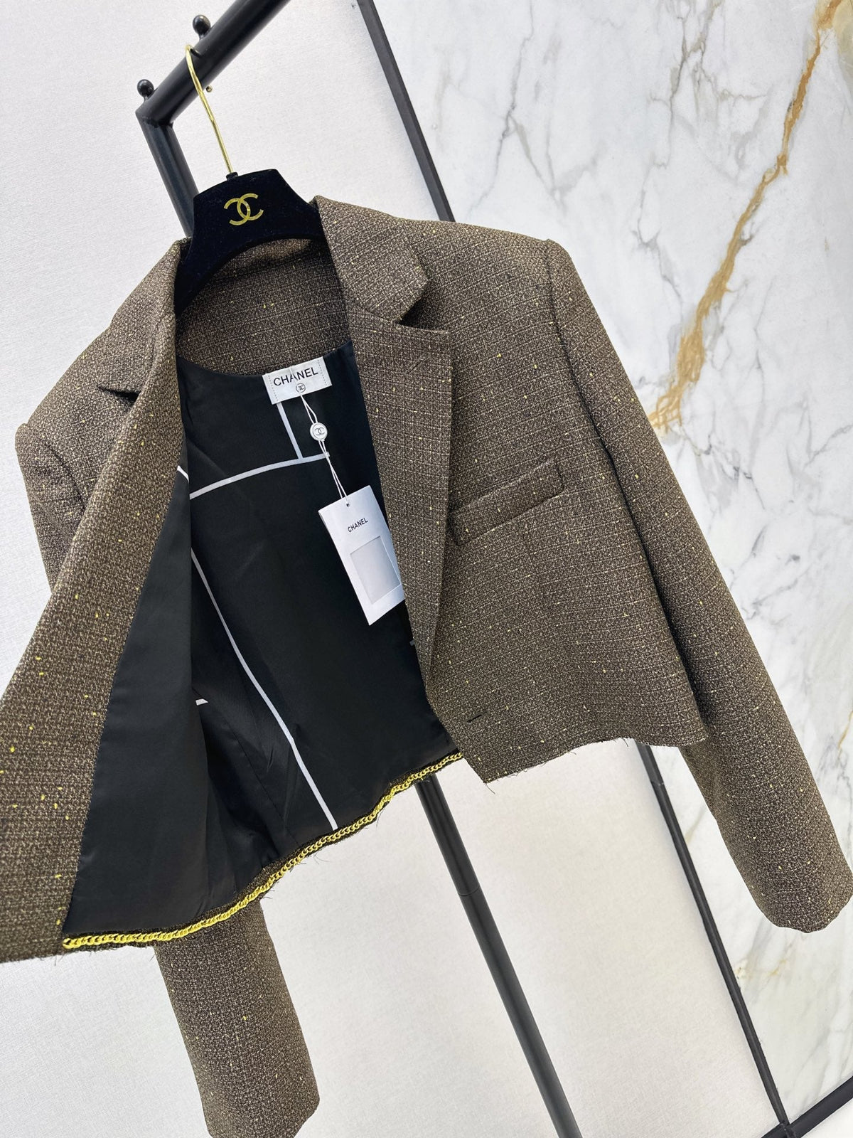 26FW New Runway-Style Cropped Knit Jacket 🤎