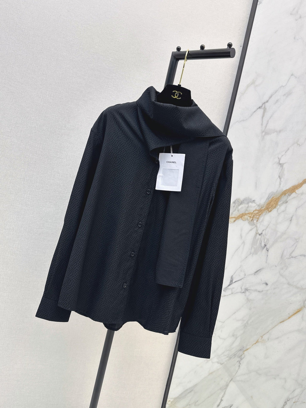 26FW New "Coco Girl" Style: Jacquard Silk Shirt 🖤