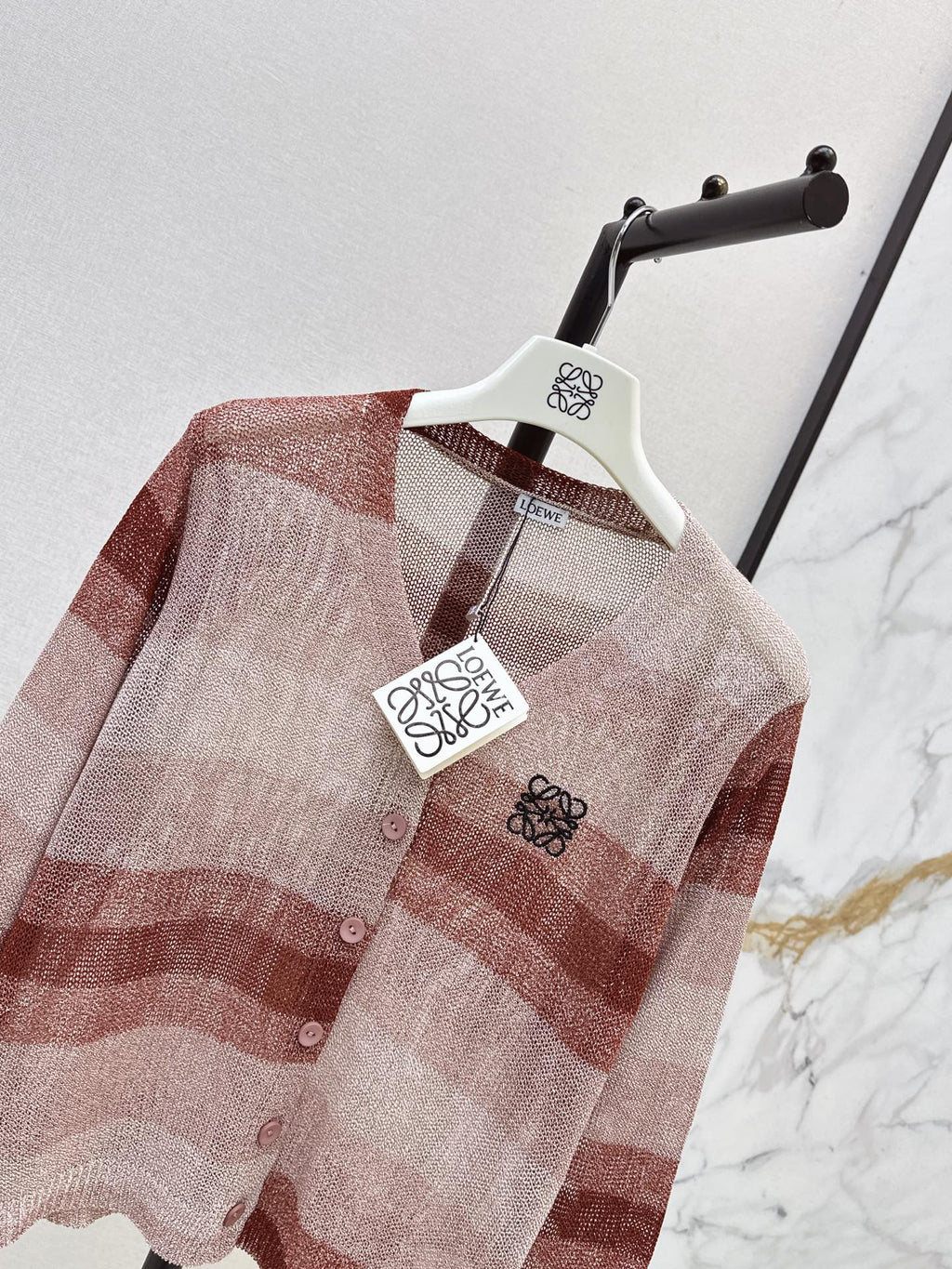 26FW New V-Neck Striped Knit Cardigan 🤍