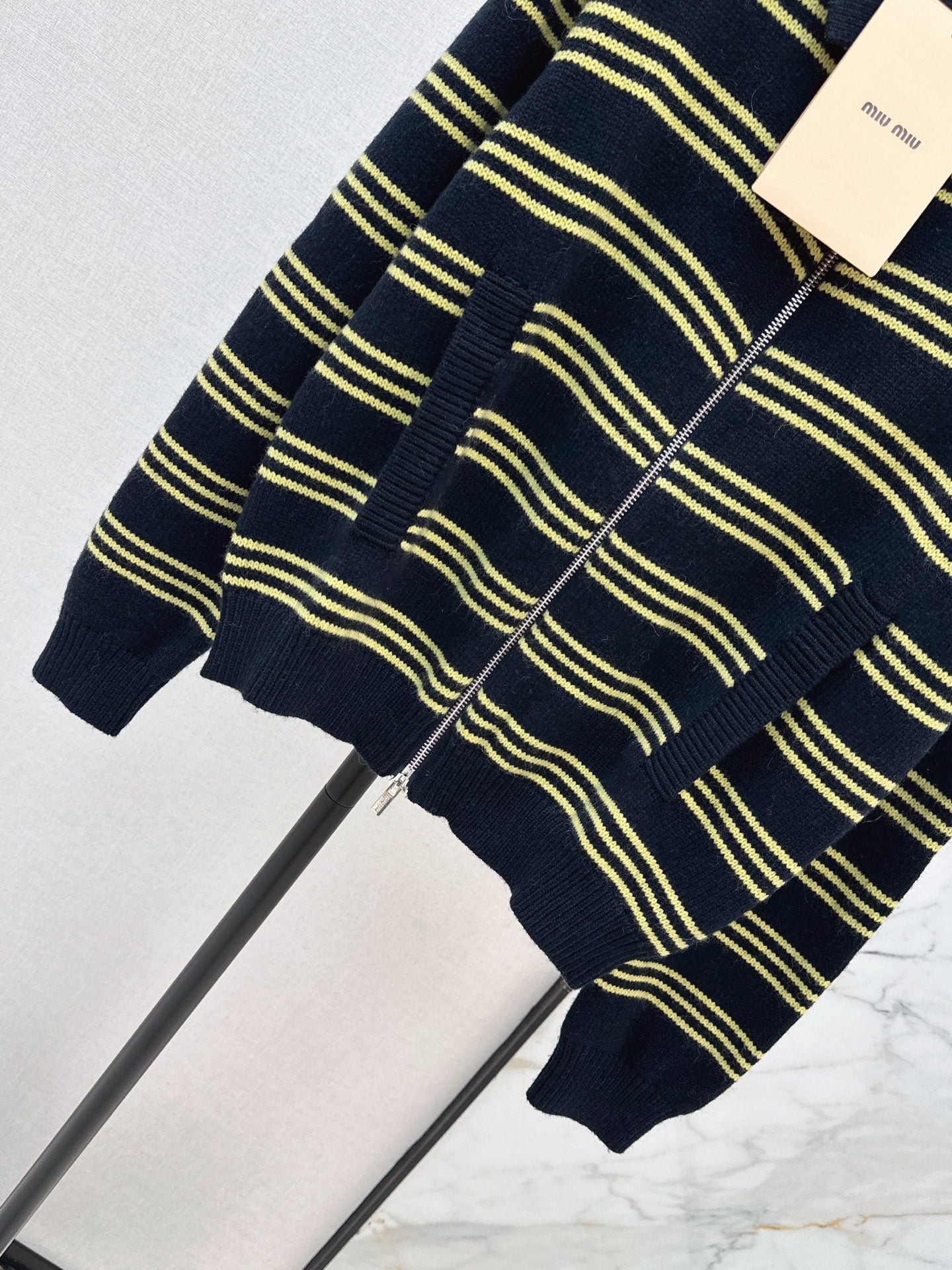 26FW New Striped Knit Cardigan with Collar 🖤