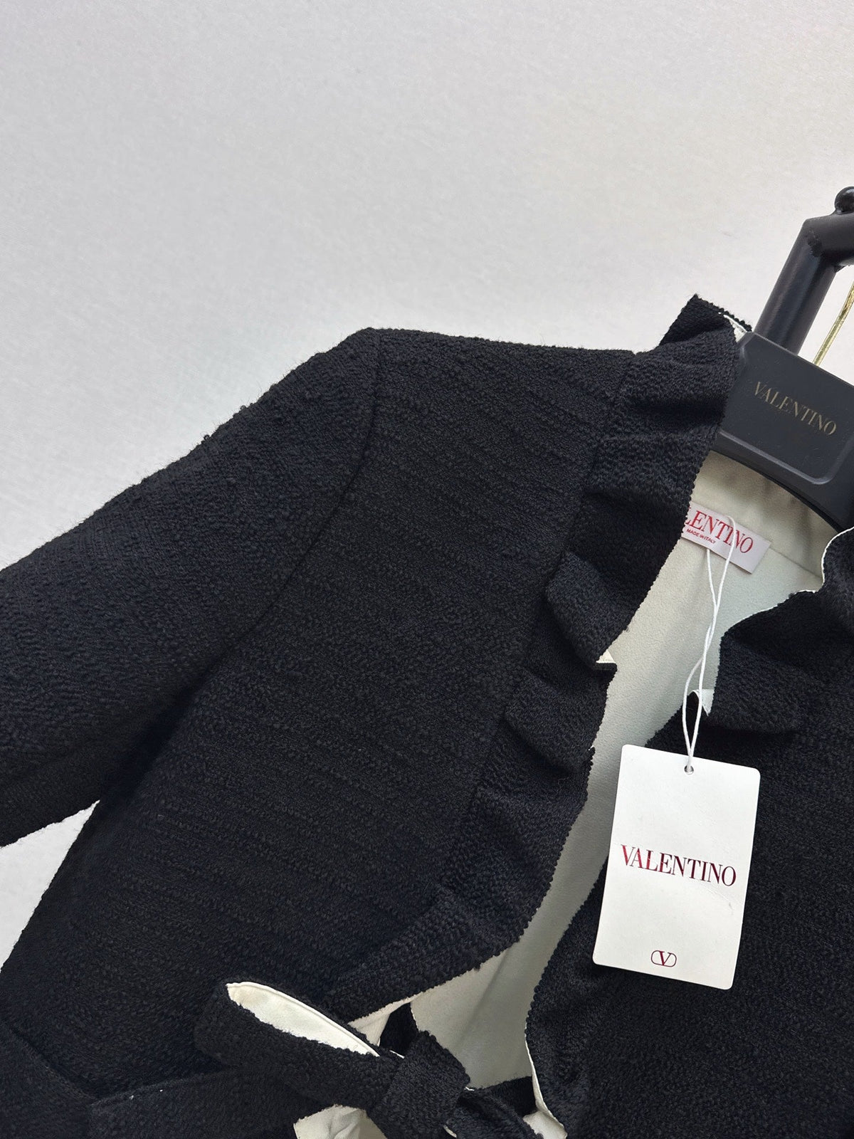 VALENTINO/26FW New Mixed-Color Ruffled Cardigan-Style Jacket 🖤