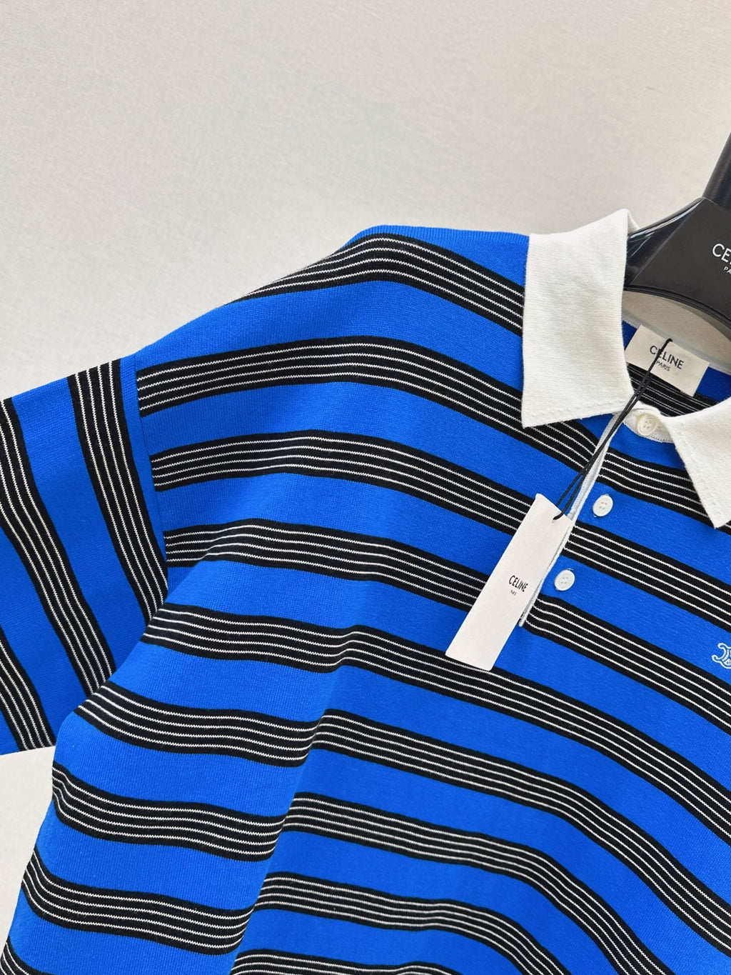26FW New Striped Long-Sleeve Knit Polo 🩵