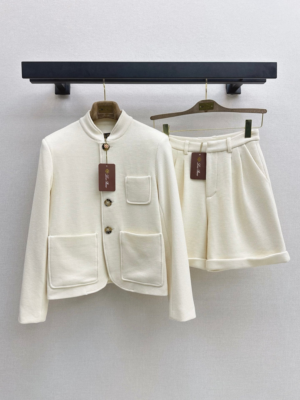 🔥Highest Quality🔥26FW New Cream Waffle-Knit Stand-Collar Jacket 🤍
