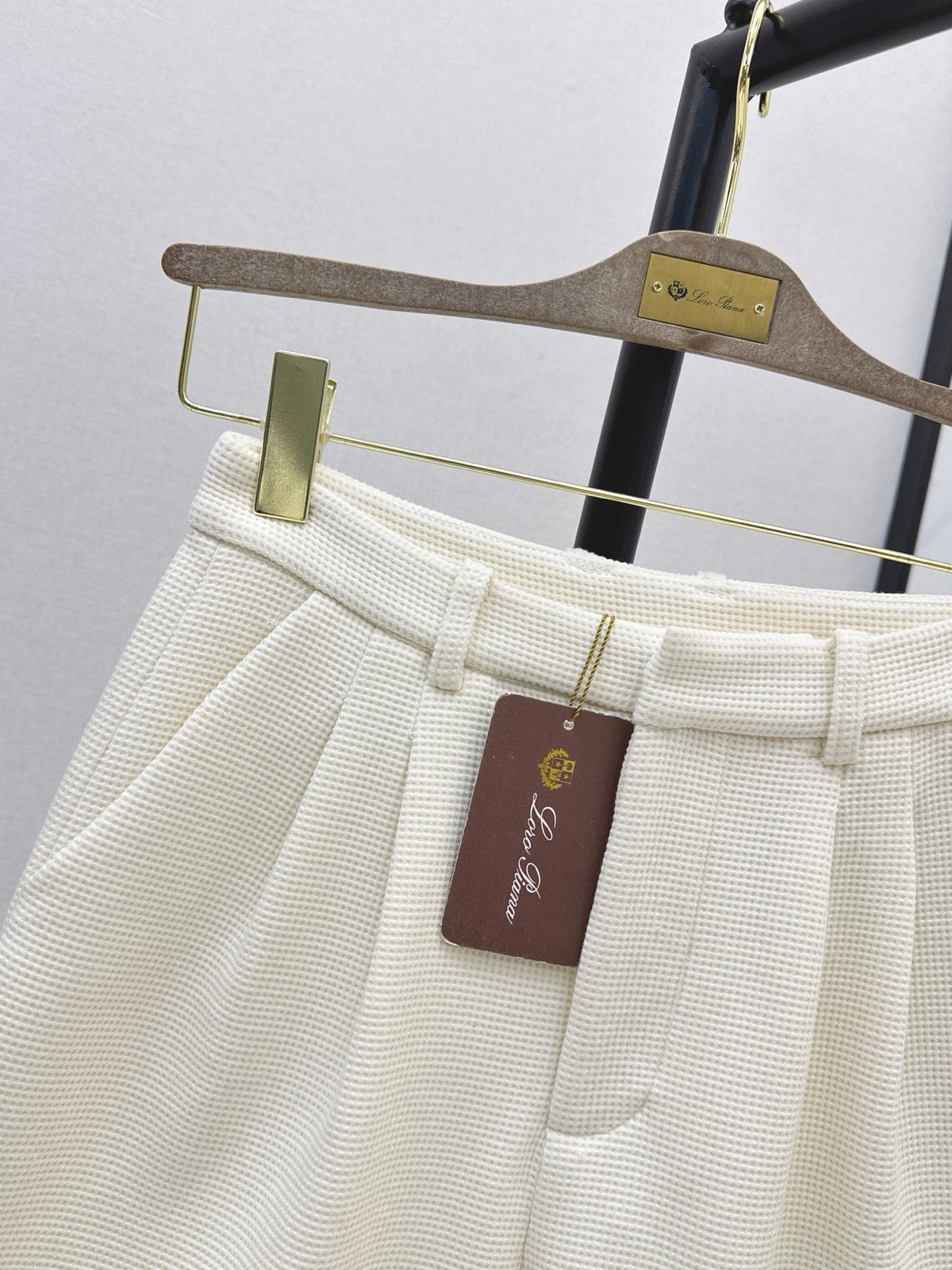 🔥Highest Quality🔥26FW New Cream Waffle-Knit Straight-Leg Shorts 🤍