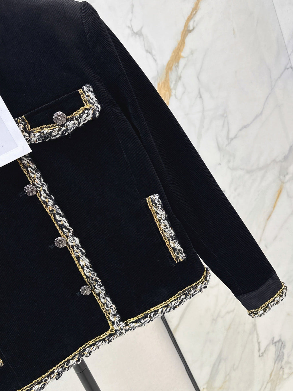 26FW New Color-Block Corduroy Jacket with Detachable Collar 🖤