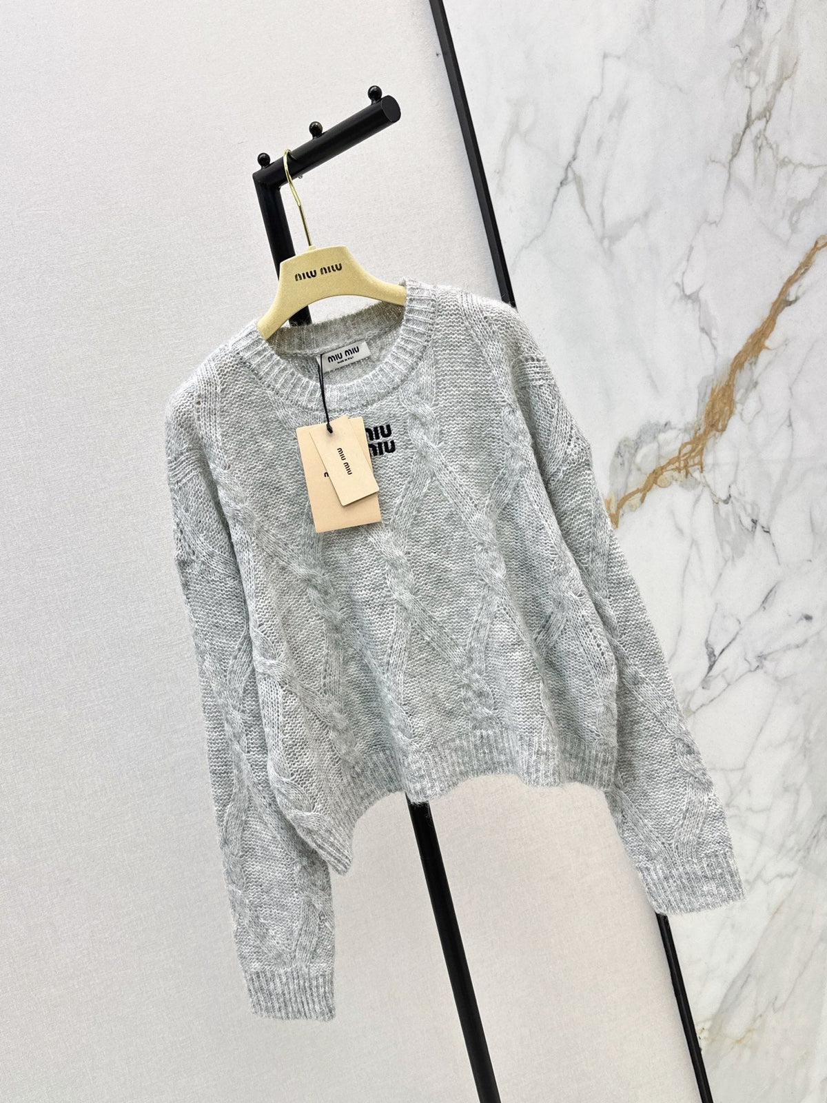 26FW New Logo Letter Embroidery Crewneck Sweater 🩶