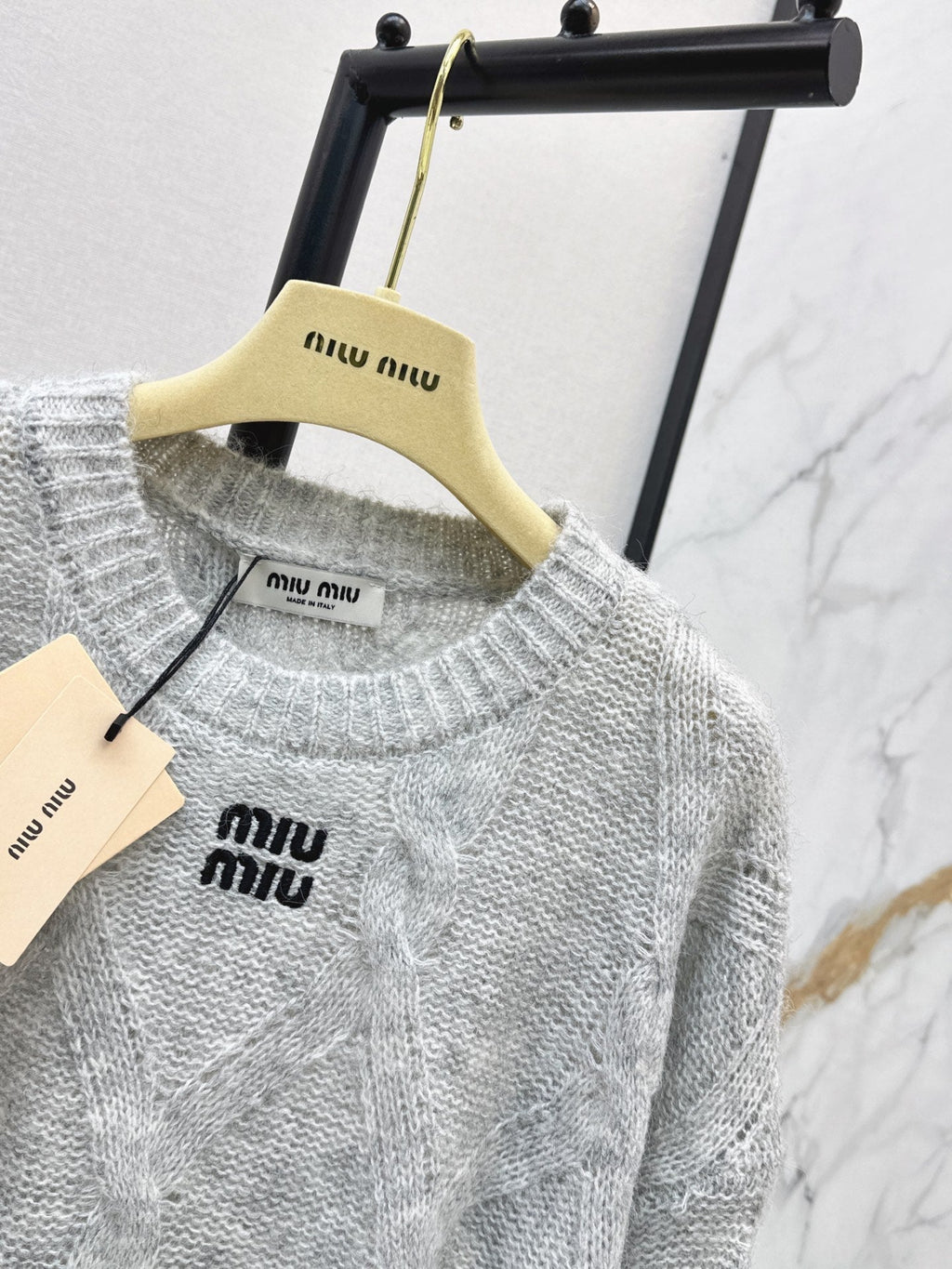 26FW New Logo Letter Embroidery Crewneck Sweater 🩶