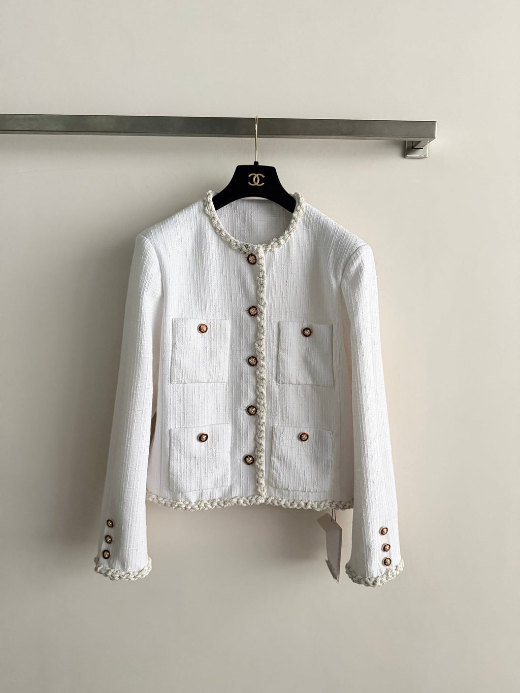 🔥Highest Quality🔥26FW New White Tweed Jacket 🤍