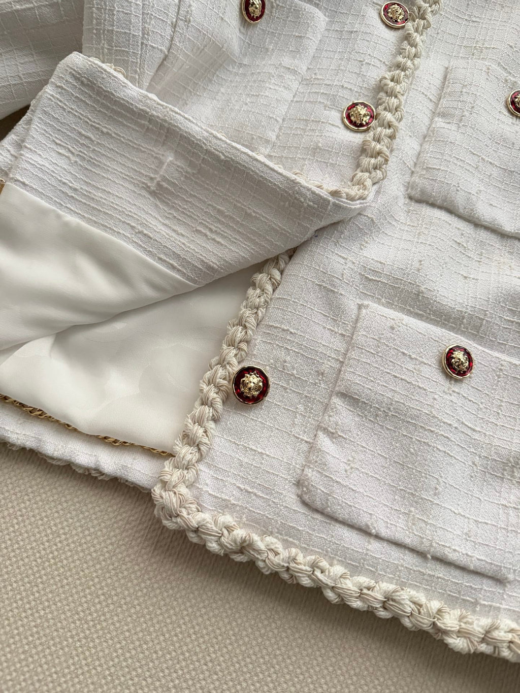 🔥Highest Quality🔥26FW New White Tweed Jacket 🤍