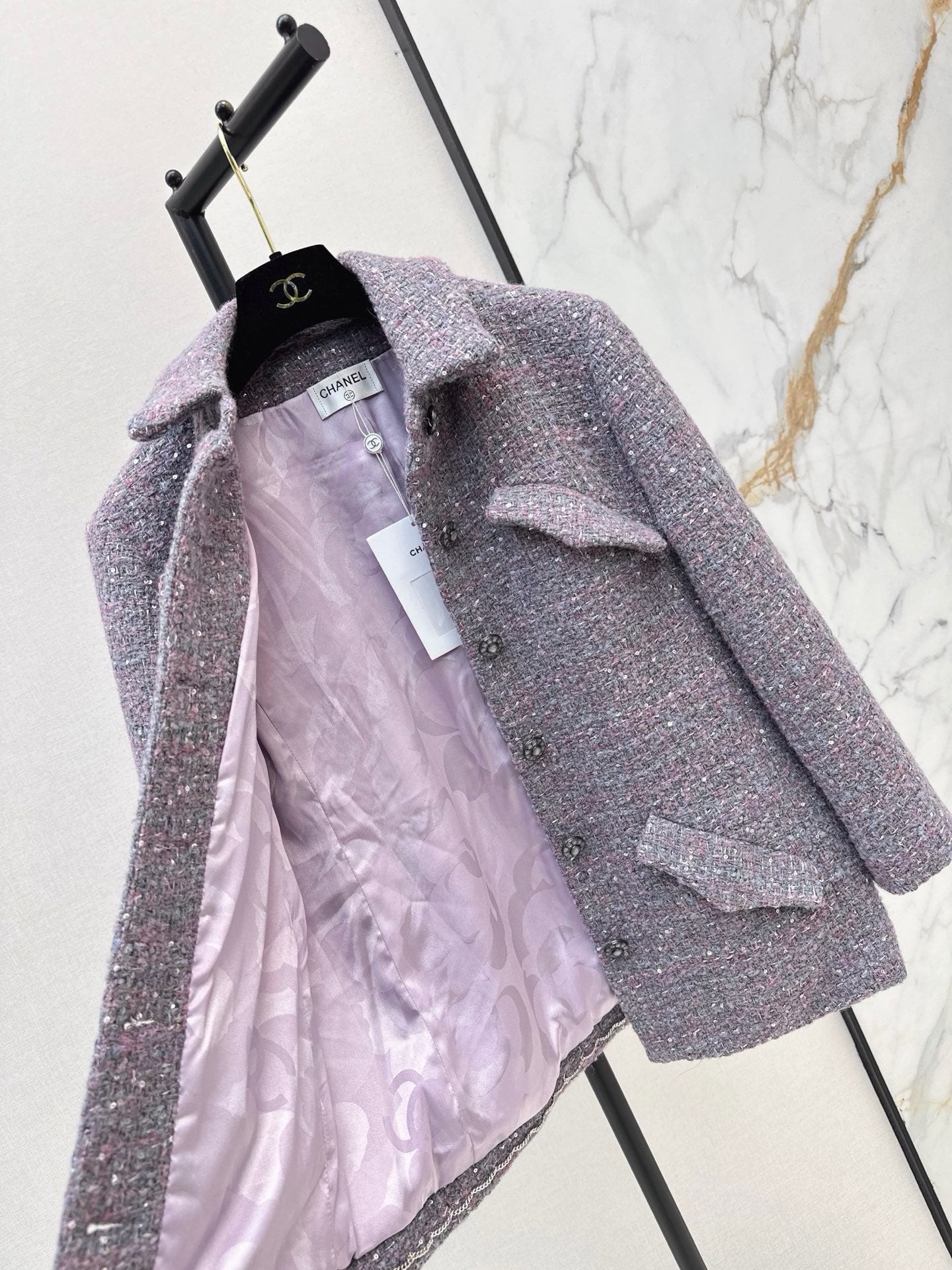 🔥Highest Quality🔥26FW New Mid-Length Lapel Knit Jacket 💜