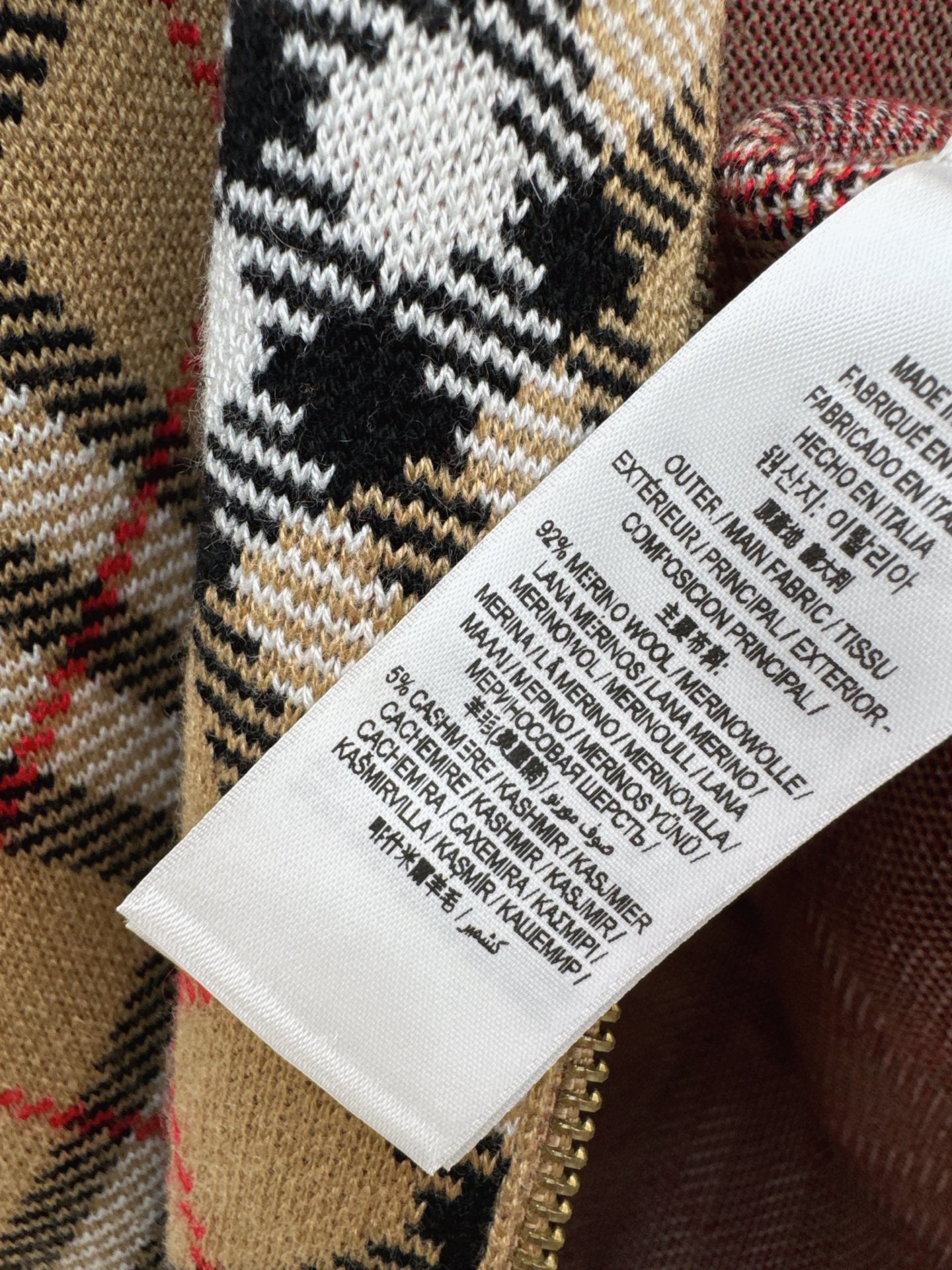 26FW New Vintage Plaid Knit Zip-Up Jacket 🤎