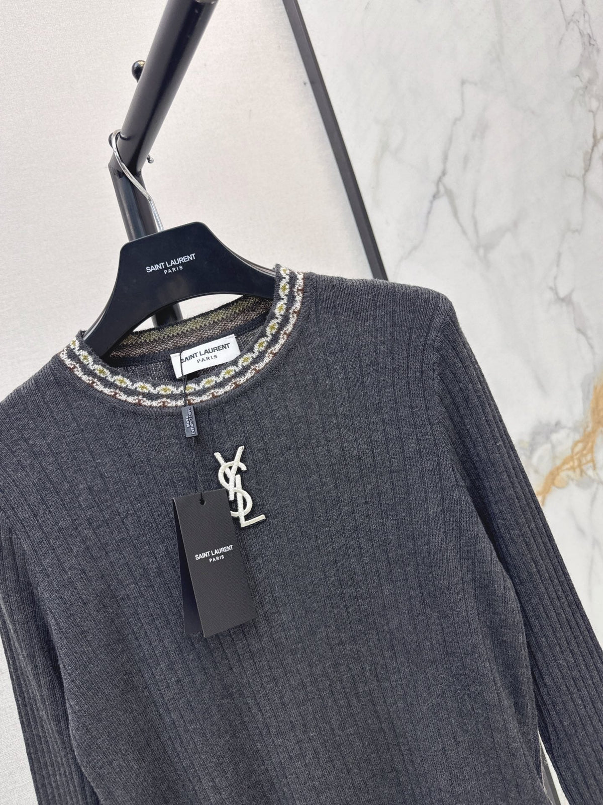 26FW New Slim-Fit Crew-Neck Knit Base Layer 🩶